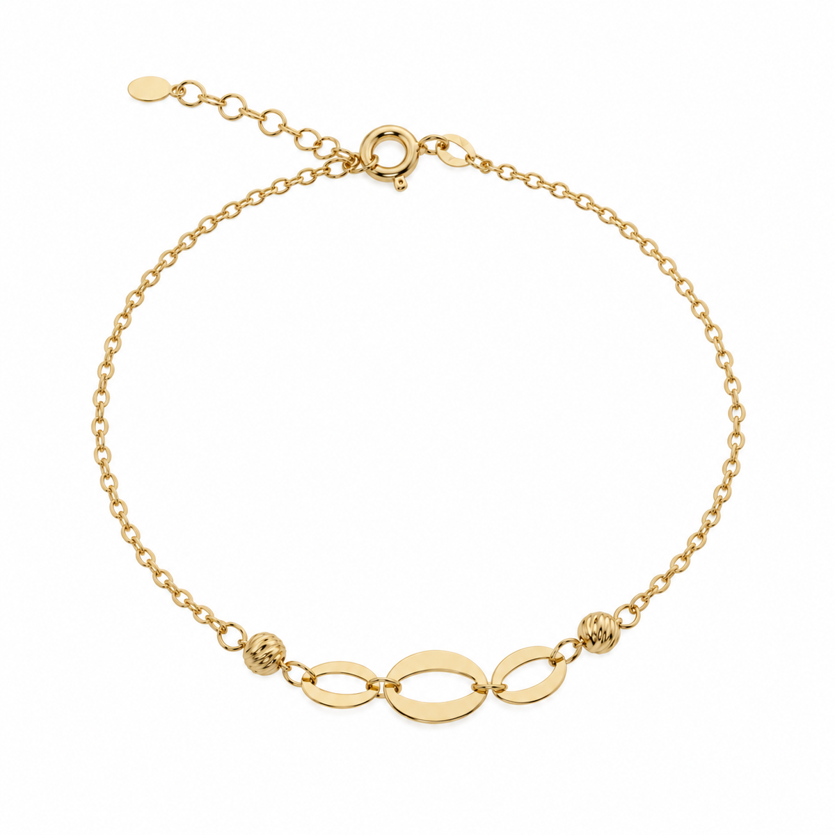 Triple Oval Link Station Bracelet