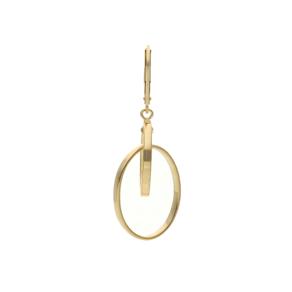 14karátové Zlaté Dvojité Visací Kruhové Náušnice – Tenké