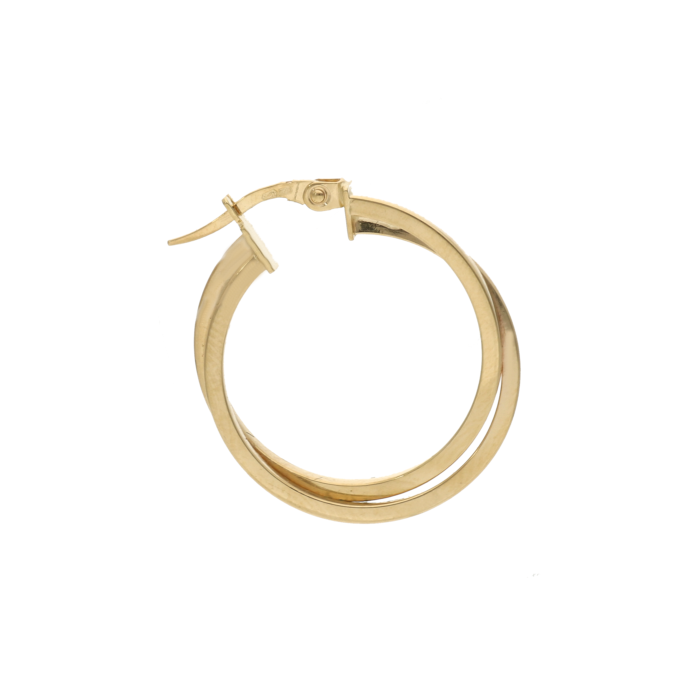 Gedrehte Doppel-Creolen aus 14 Karat Gold
