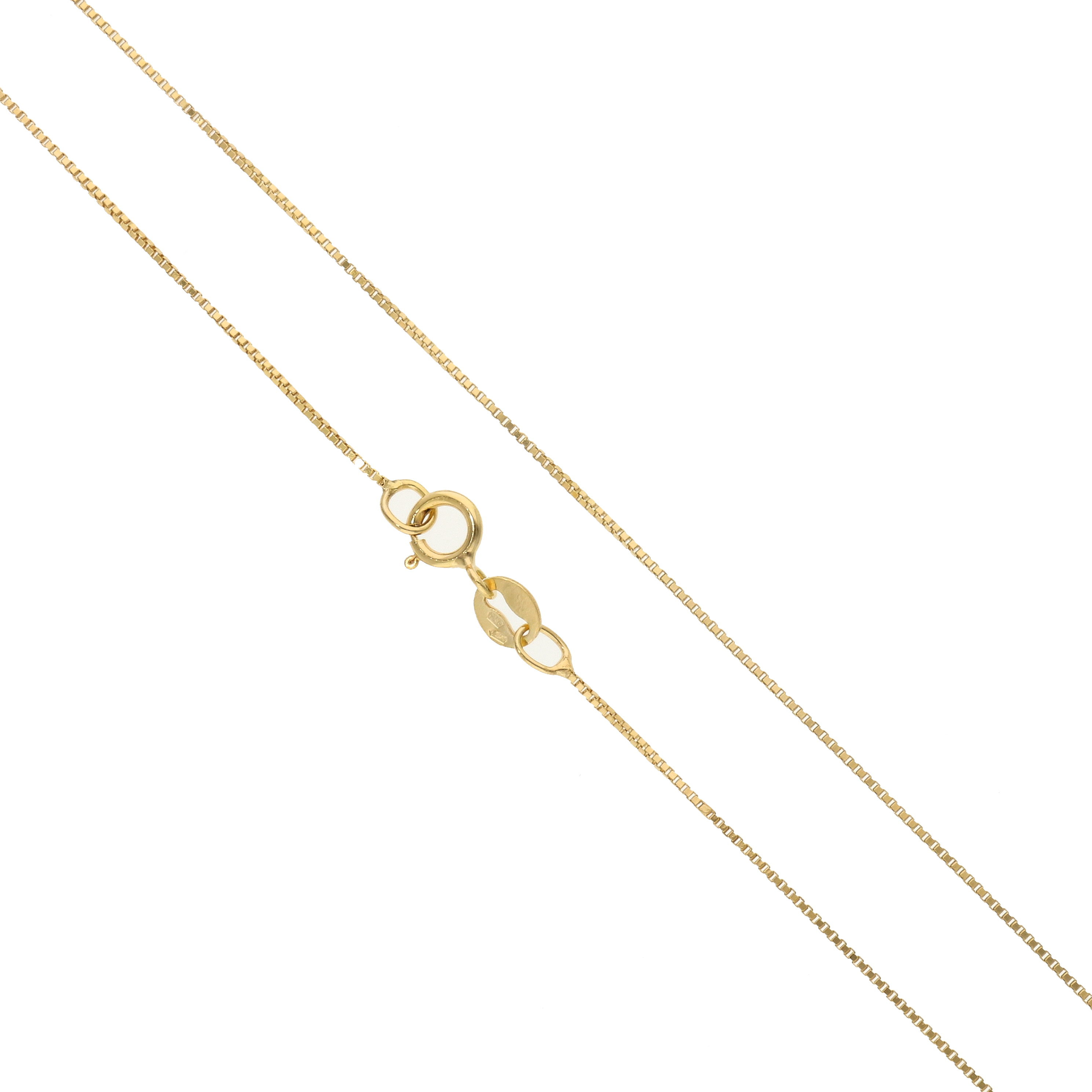 Halskette aus massivem Gold – 14 Karat Goldkette – Dünne Boxkette – Zarte Goldkette – 14 Karat Minimalistische Goldkette