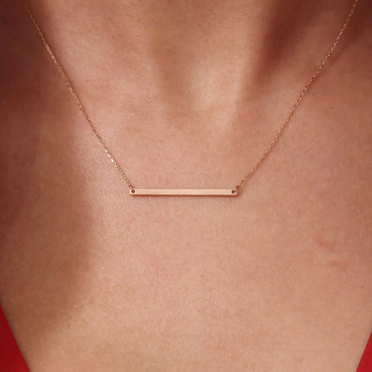 Gold bar necklace Orizzo fine jewelry