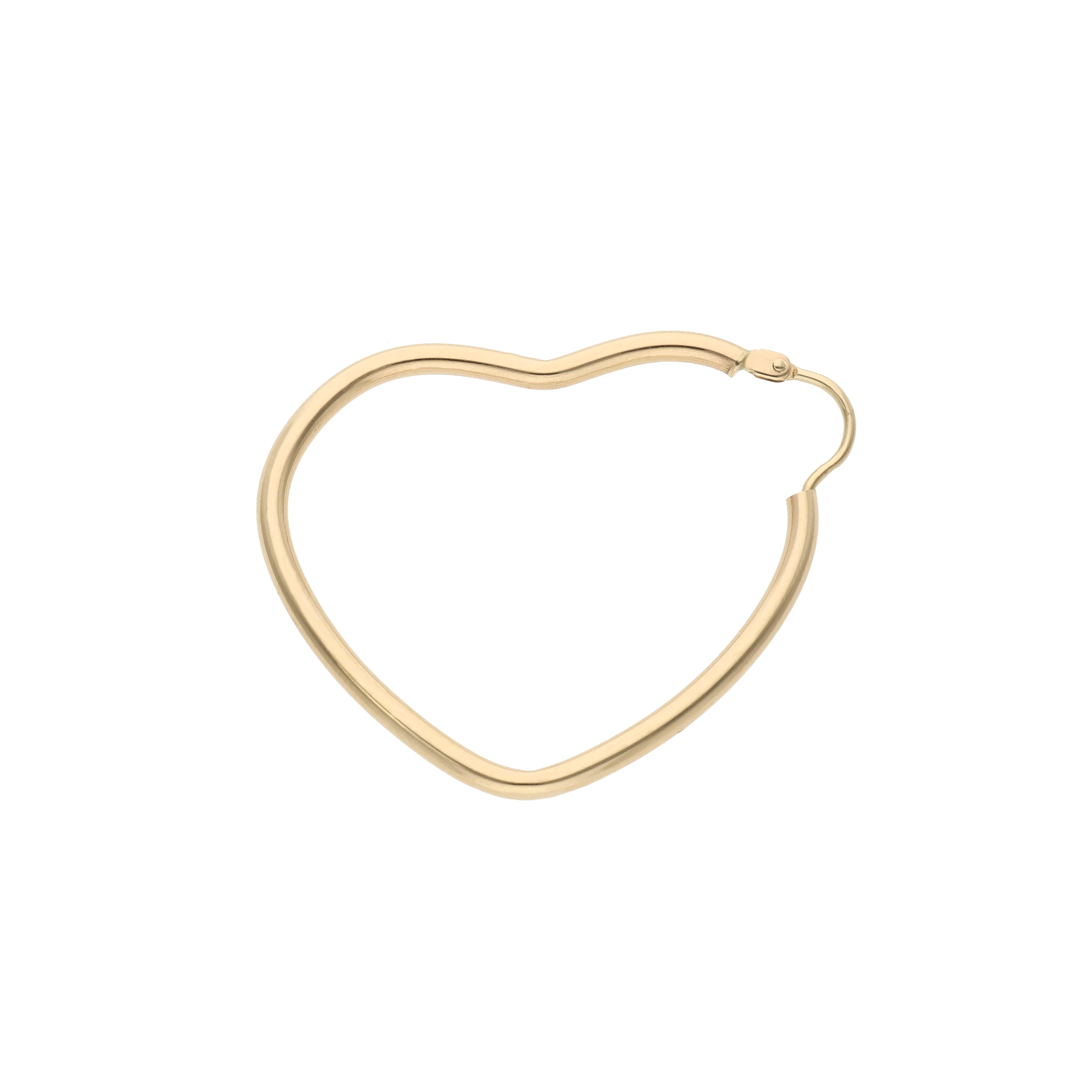 Charming Gold Heart Hoop Earrings