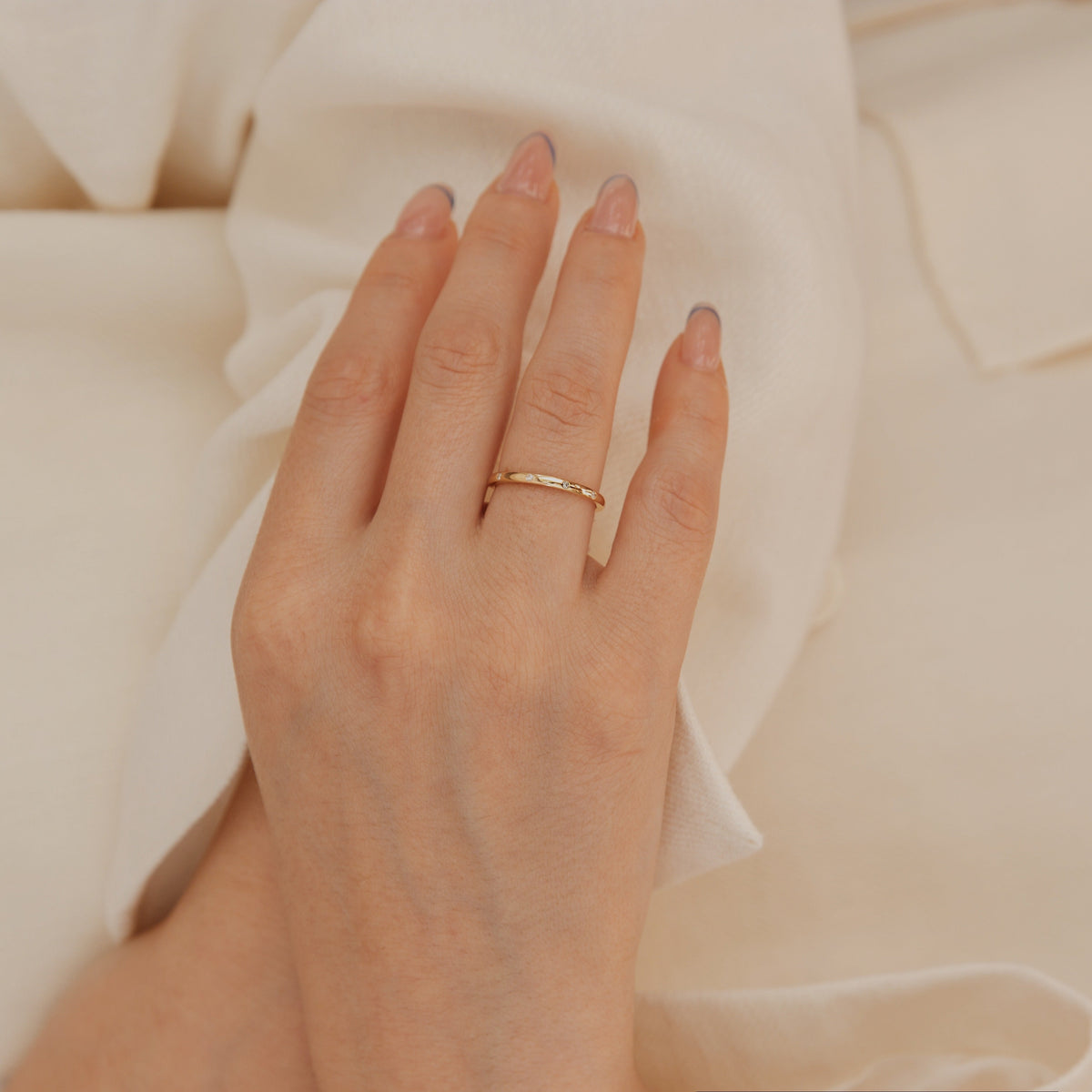 Flush Set Diamond Wedding Band Orizzo fine jewelry