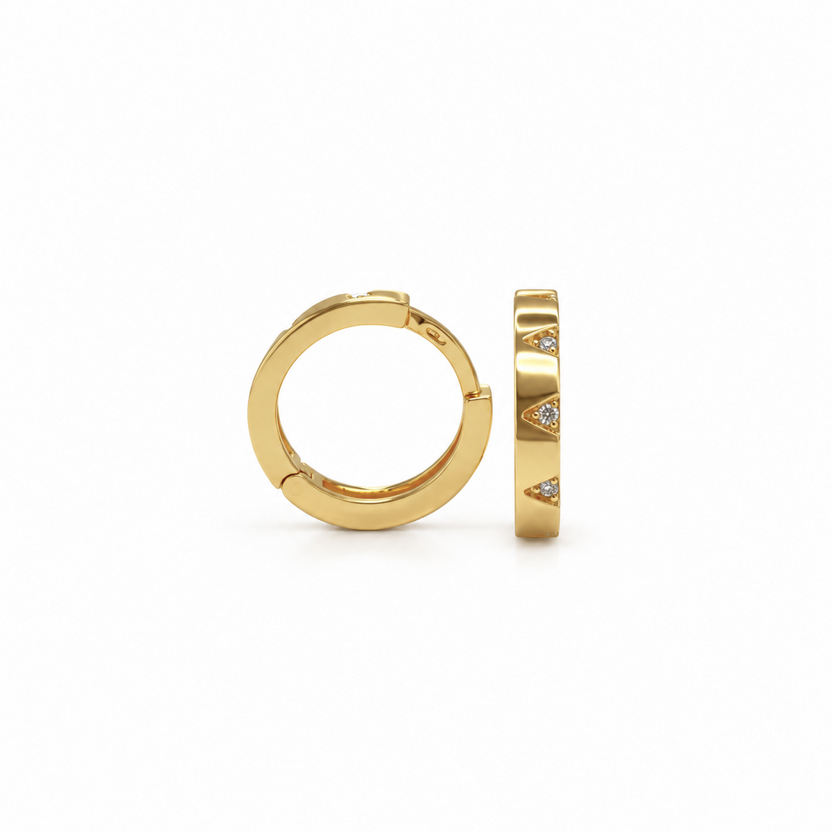 Hoop Earrings with Zirconia