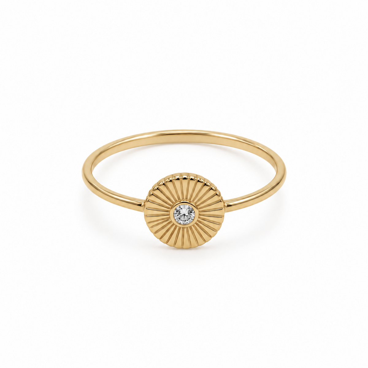 Solitaire Sun Diamond Ring