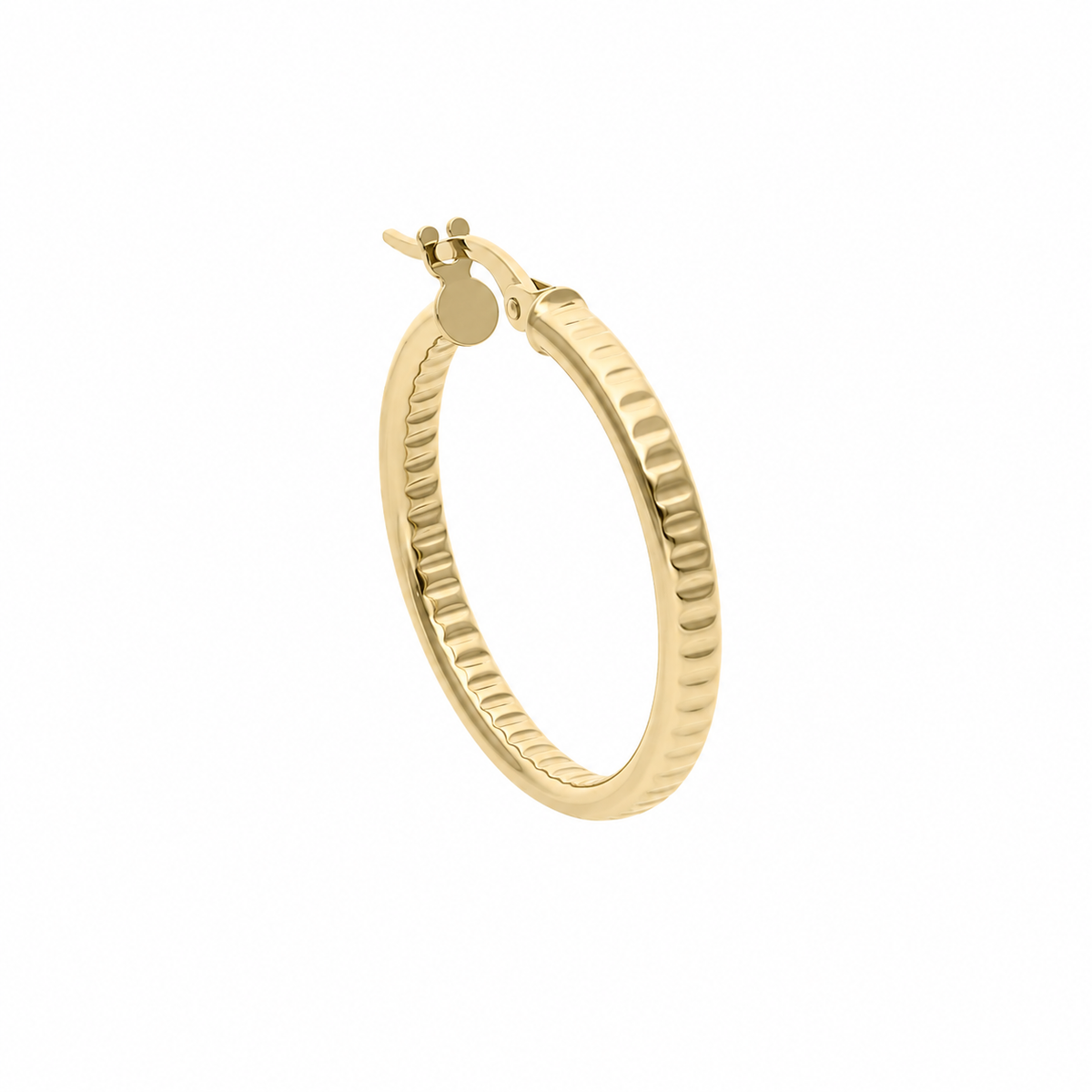 Fluted Hoop Earrings