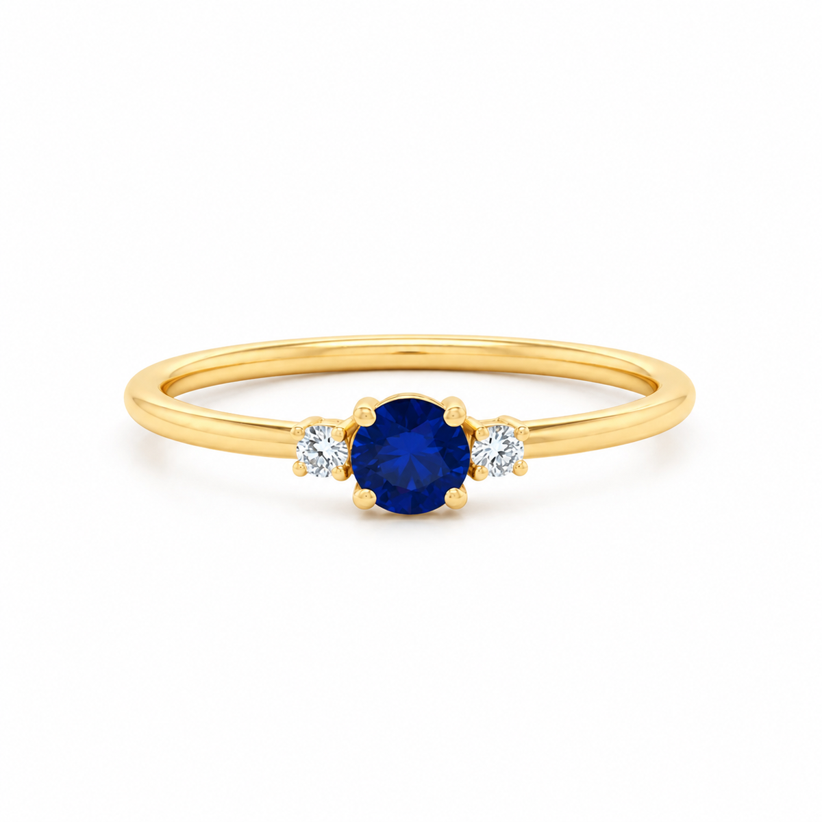 Blue Sapphire & Diamond Ring – Trinity