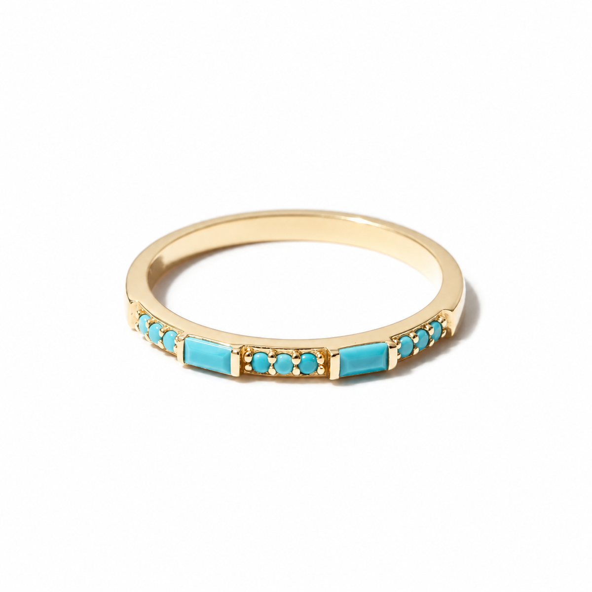 Baguette Turquoise Stackable Ring