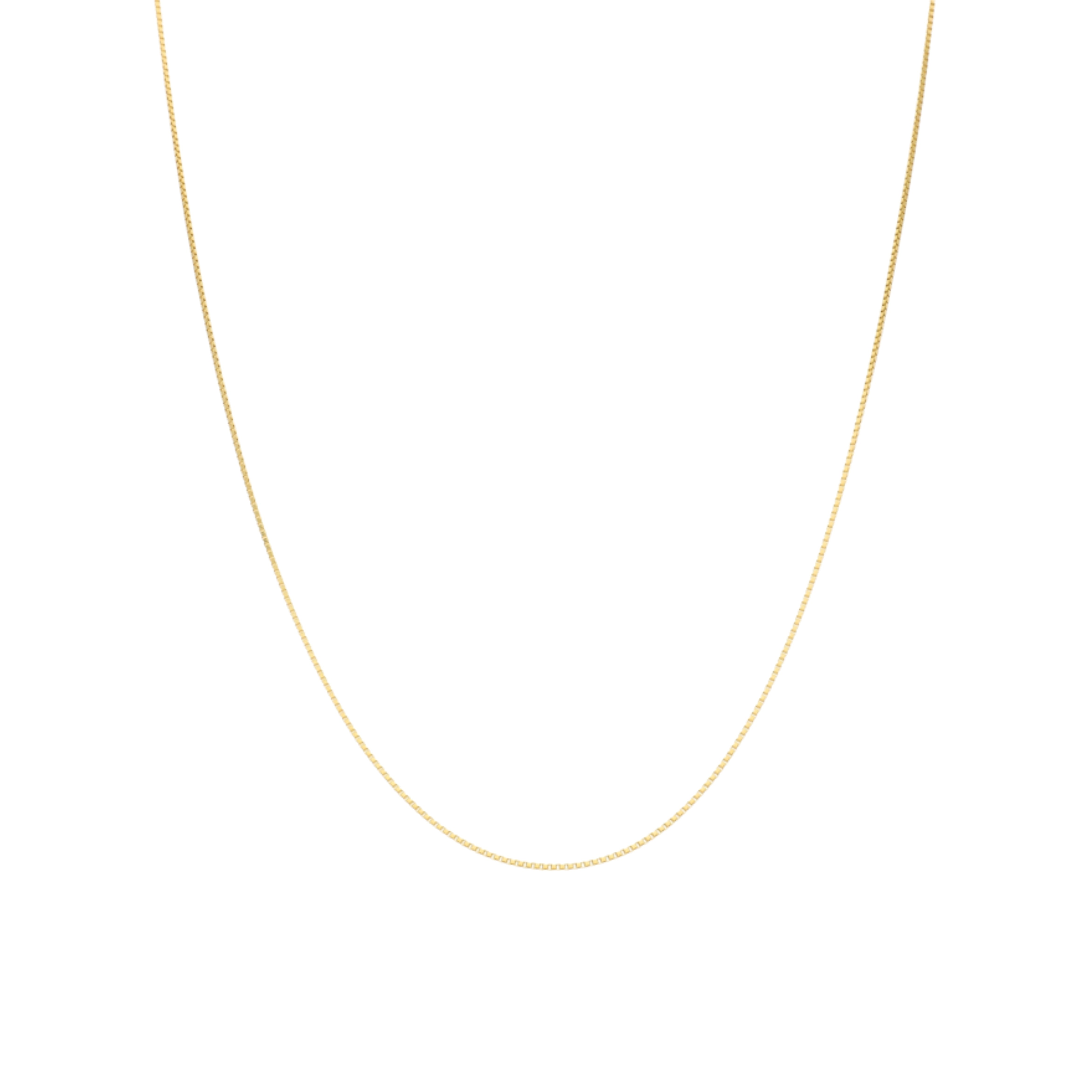 Halskette aus massivem Gold – 14 Karat Goldkette – Dünne Boxkette – Zarte Goldkette – 14 Karat Minimalistische Goldkette