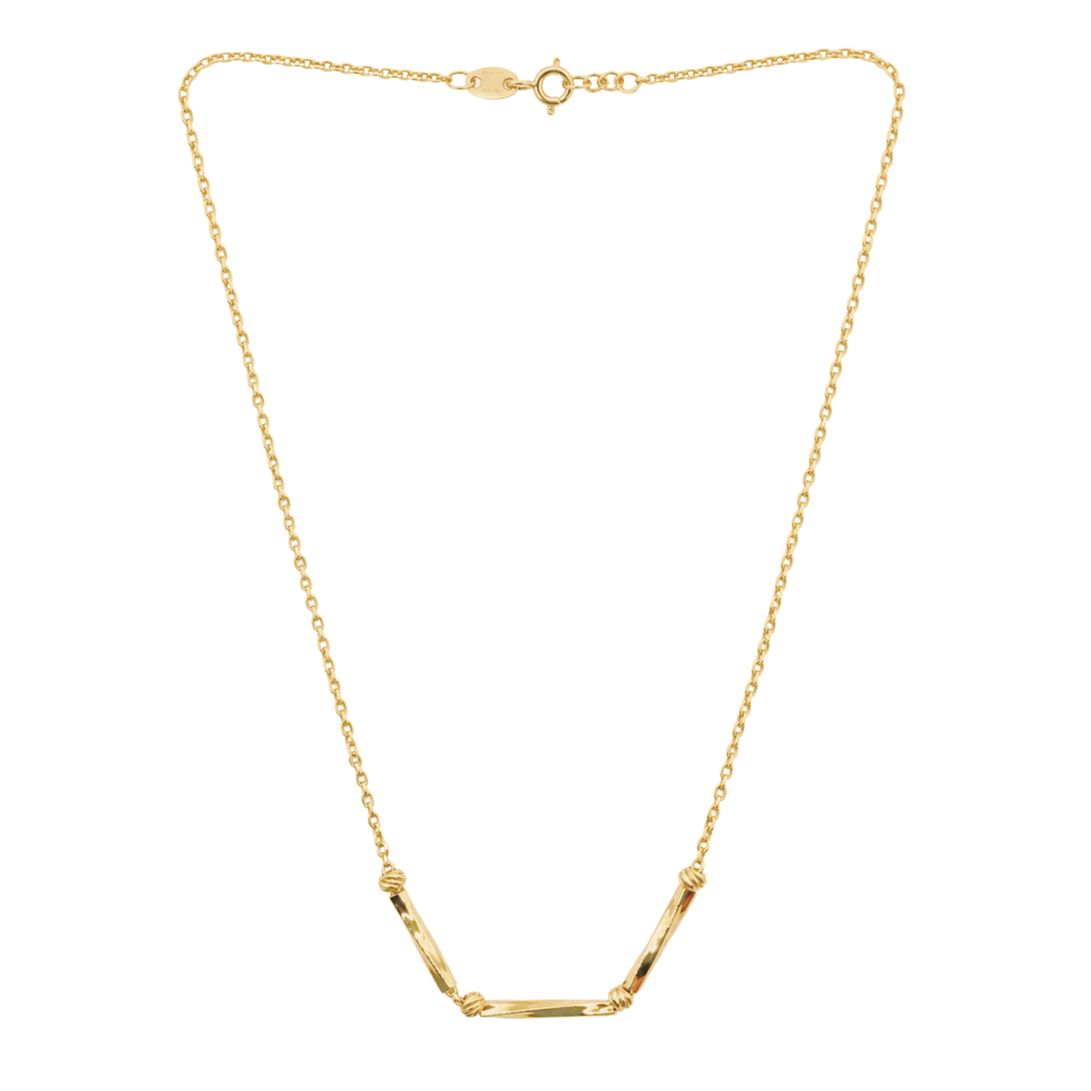Textured Three Bar Necklace