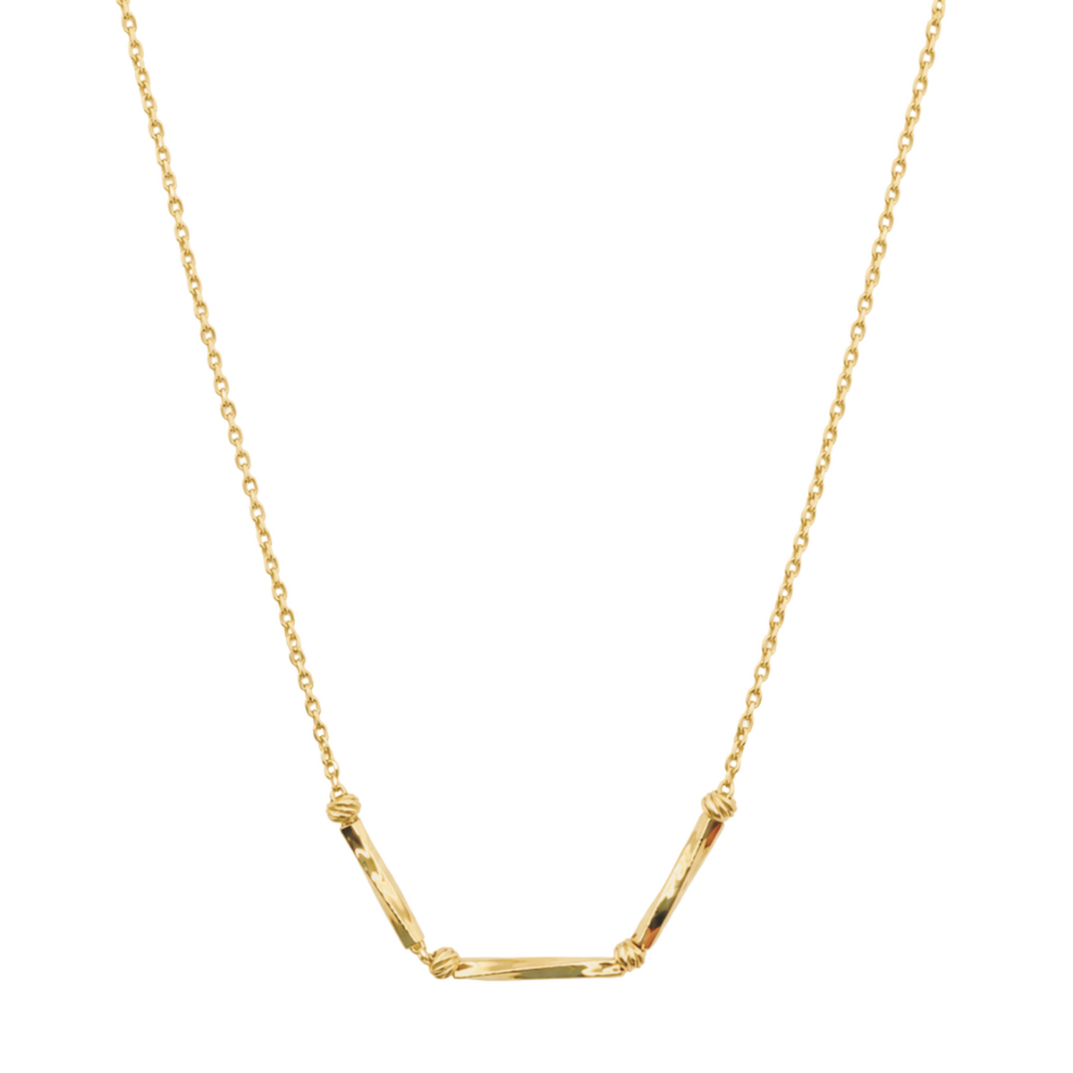 Textured Three Bar Necklace