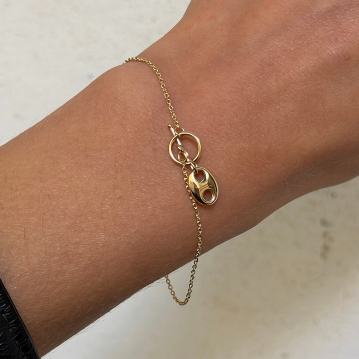 Armband „Coffee Bean“ aus 14 Karat Gold