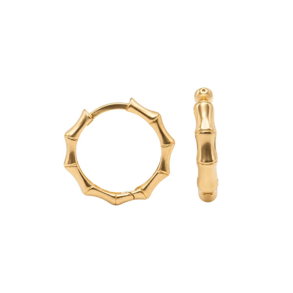 Bamboo Hoop Earrings