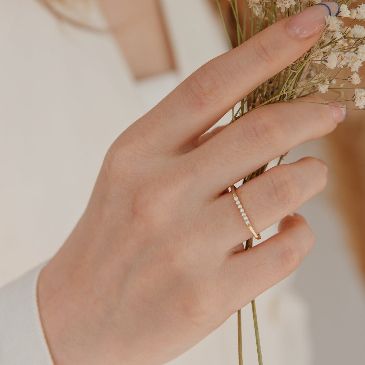 Stackable Hexagon Ring With Diamond Orizzo fine jewelry