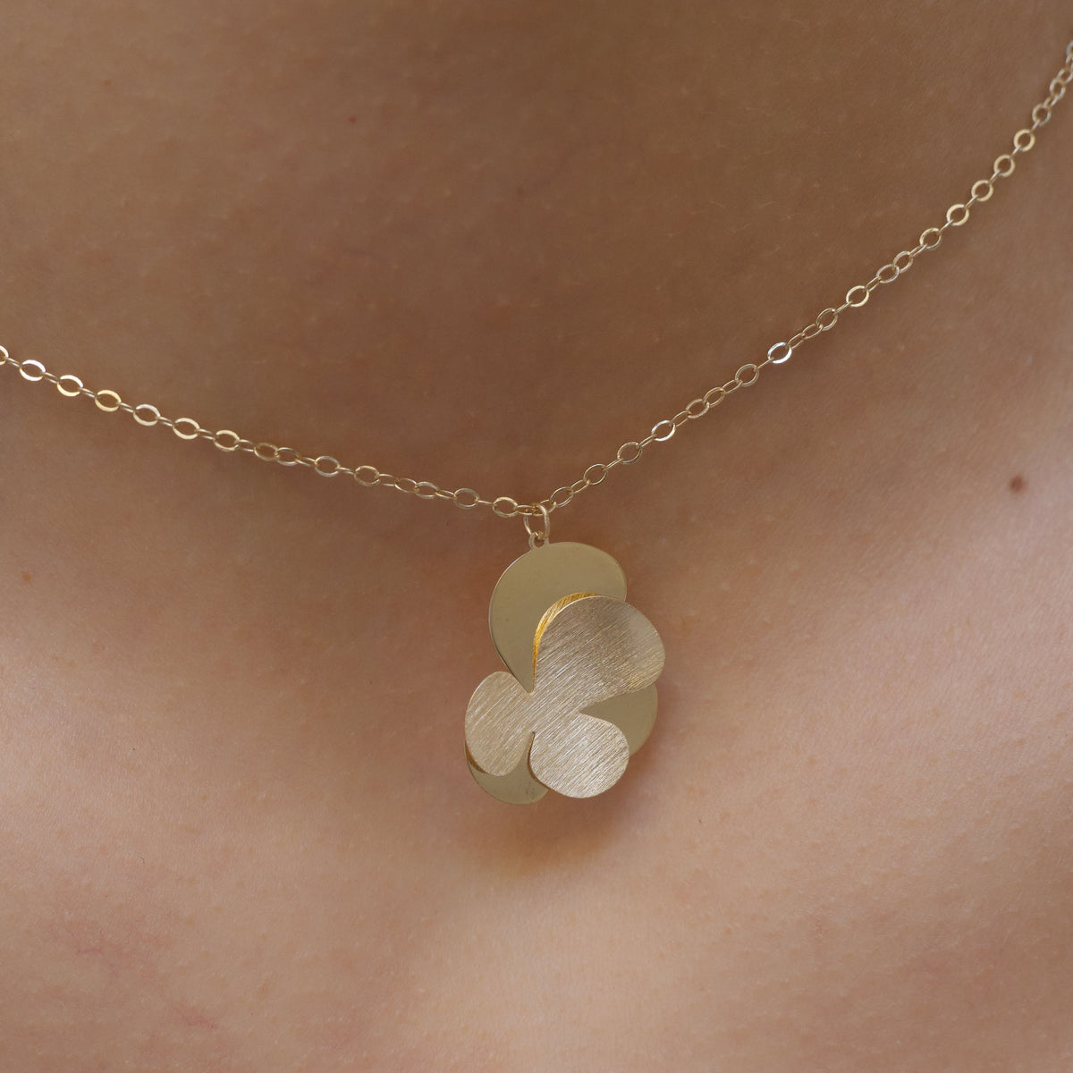Abstract Disc Necklace