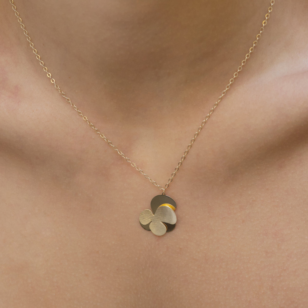 Abstract Disc Necklace