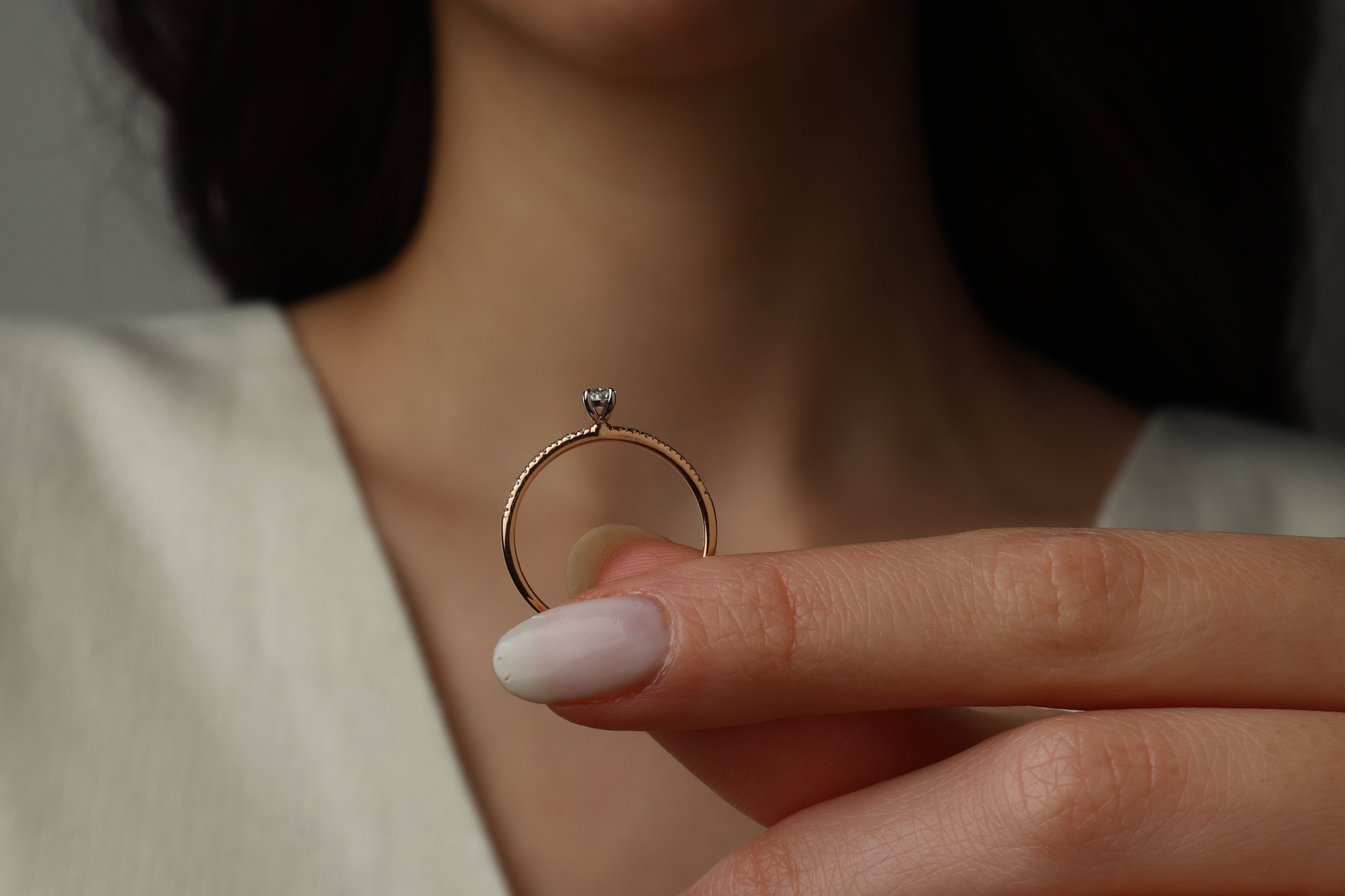 Oval Diamond Halo Engagement Ring in White Prong