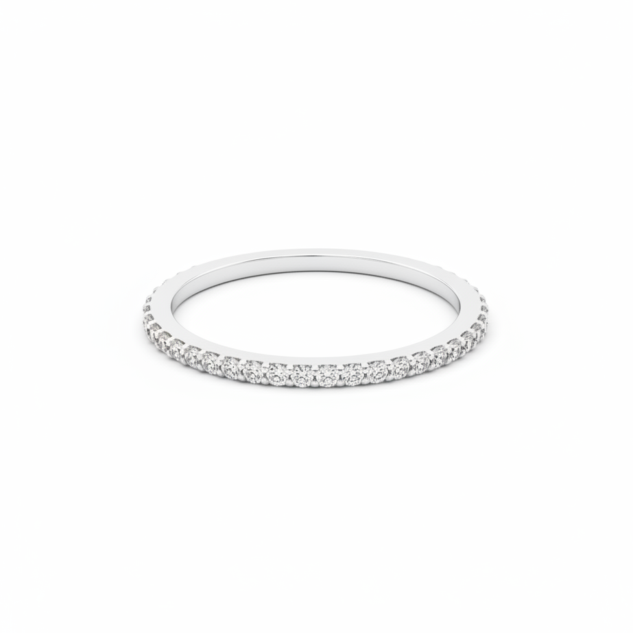 Schmaler Halb-Alliance Diamant Ring