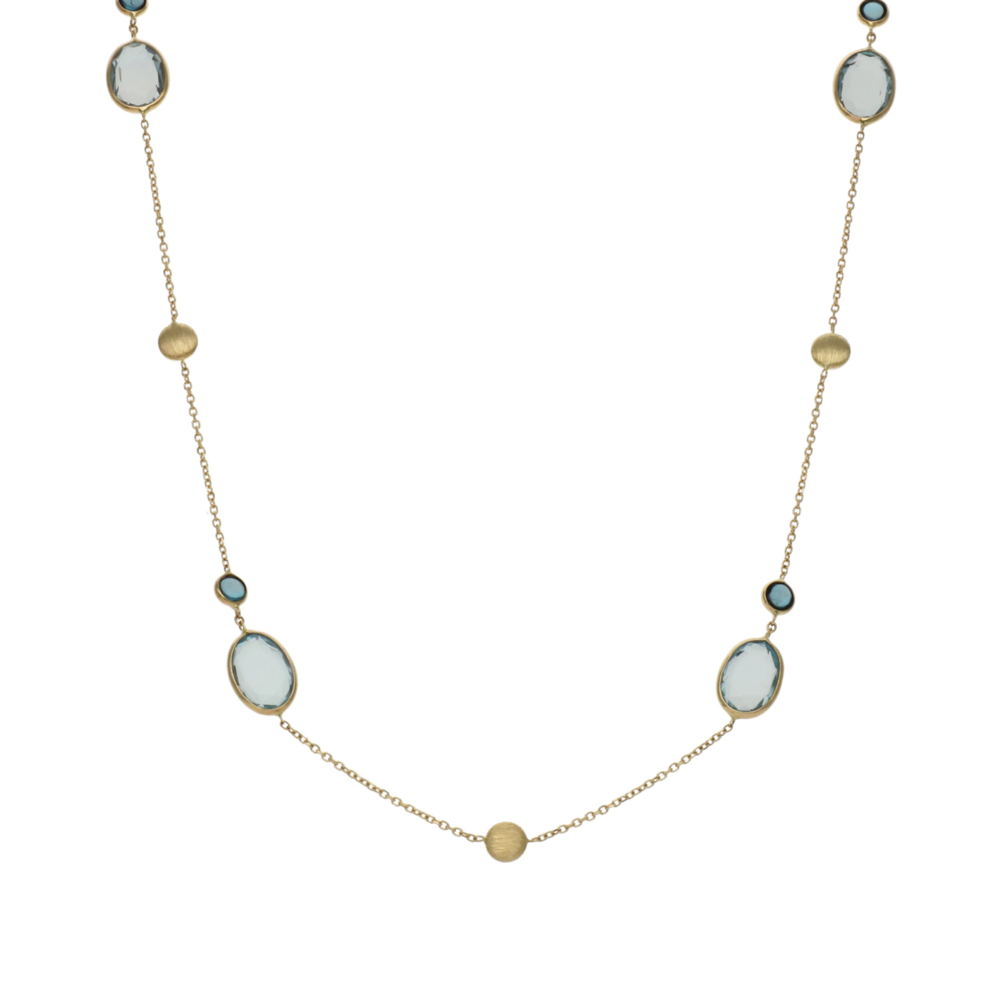 Luminous Aquamarine Necklace With London Blue Topaz