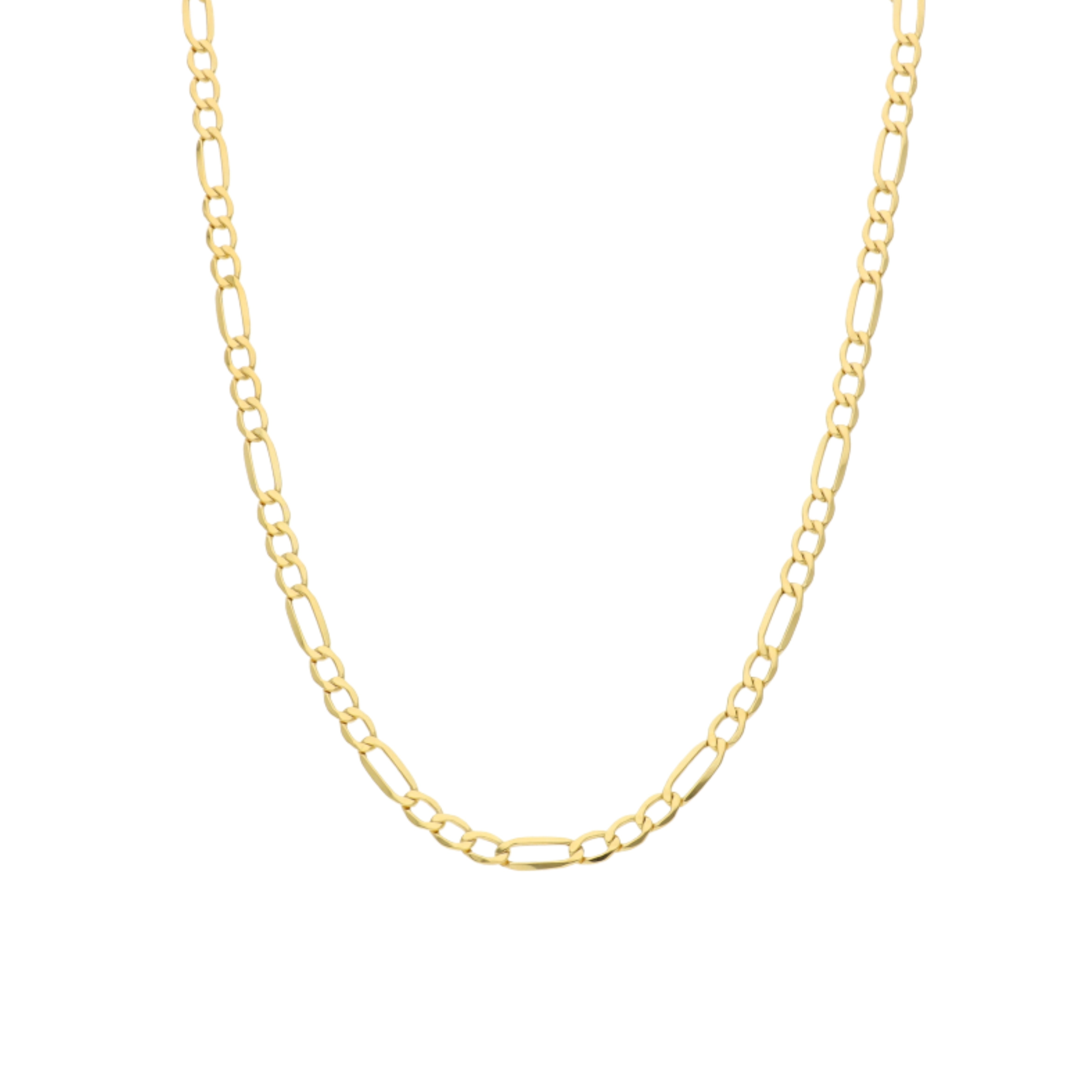 Zlatý řetízek Figaro – 14karátové zlato, různé šířky