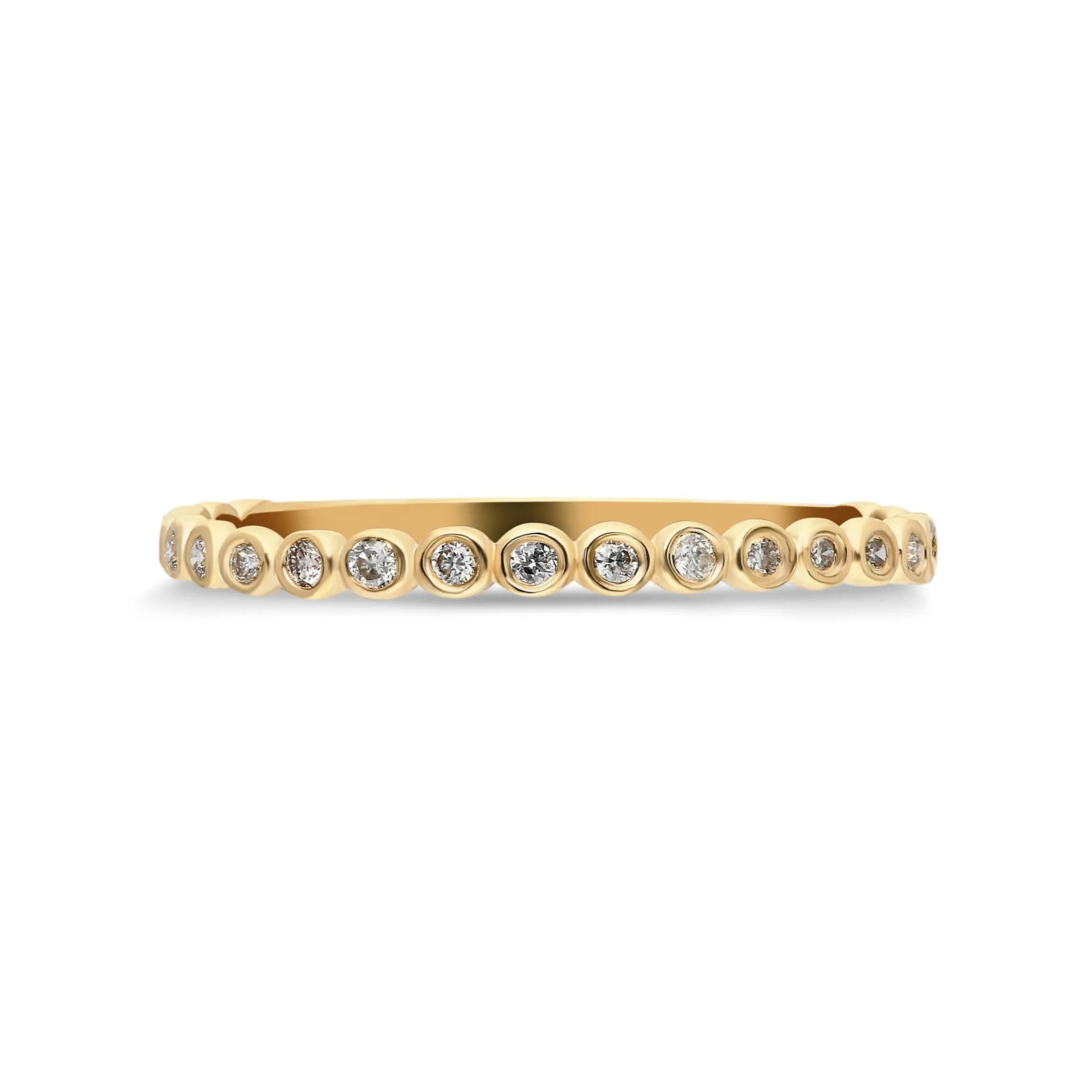 Bezel Diamond Stacking Ring Orizzo fine jewelry