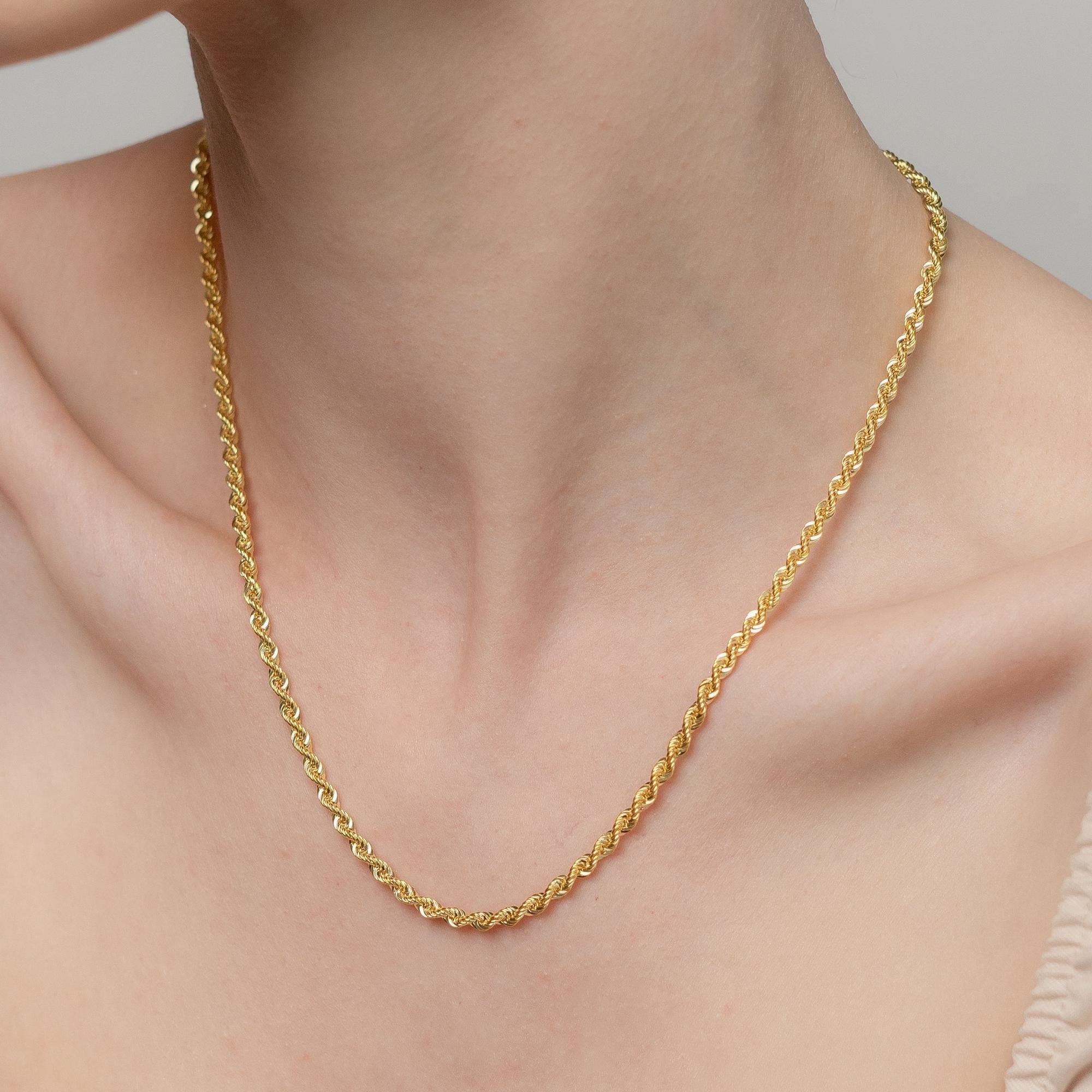 Massive 14 Karat Gold Kordelkette