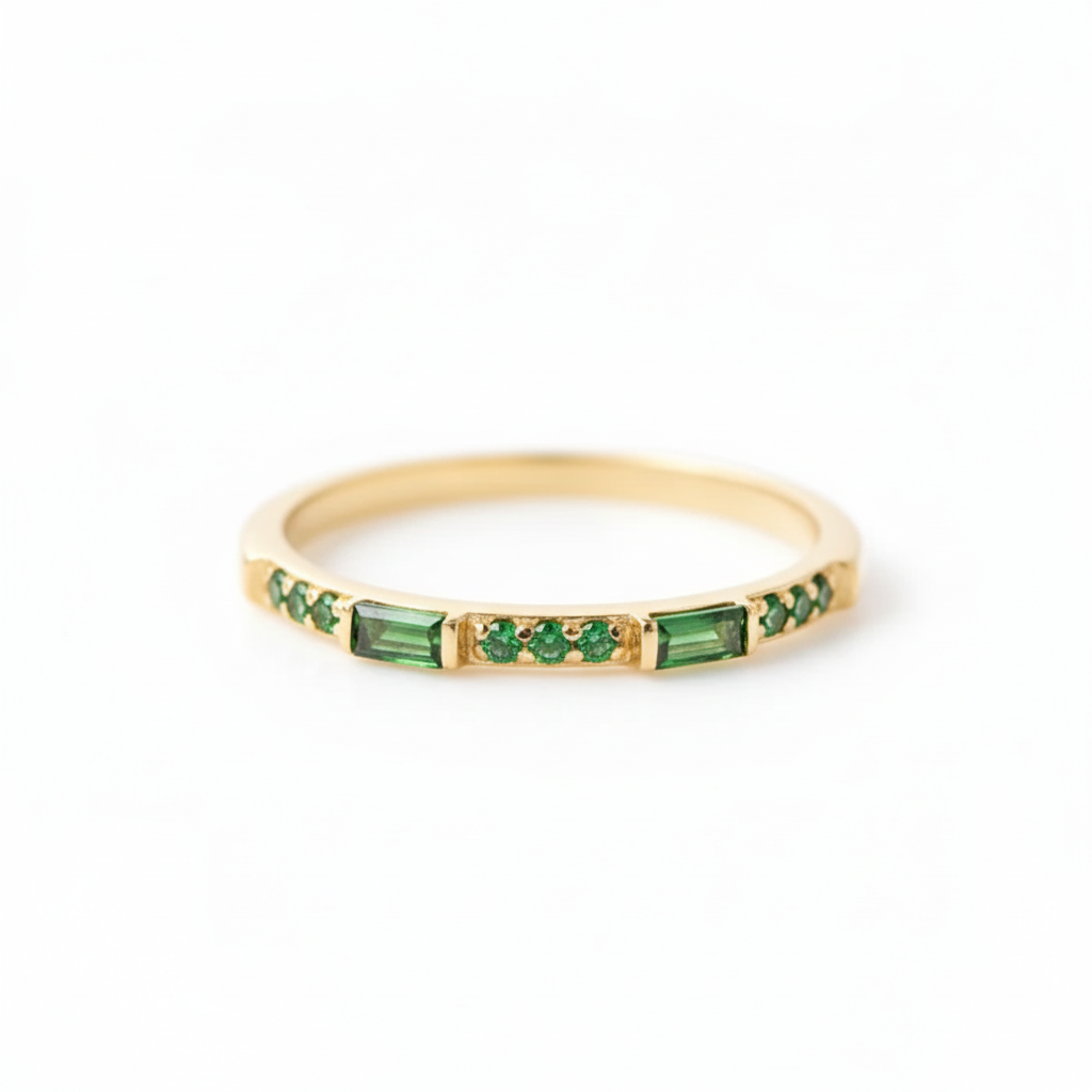 Baguette Emerald Eternity Ring