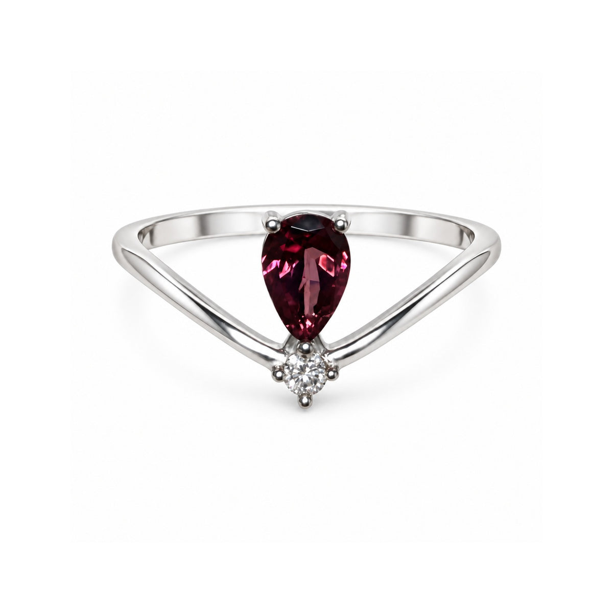 Pear Cut Tourmaline & Diamond Ring