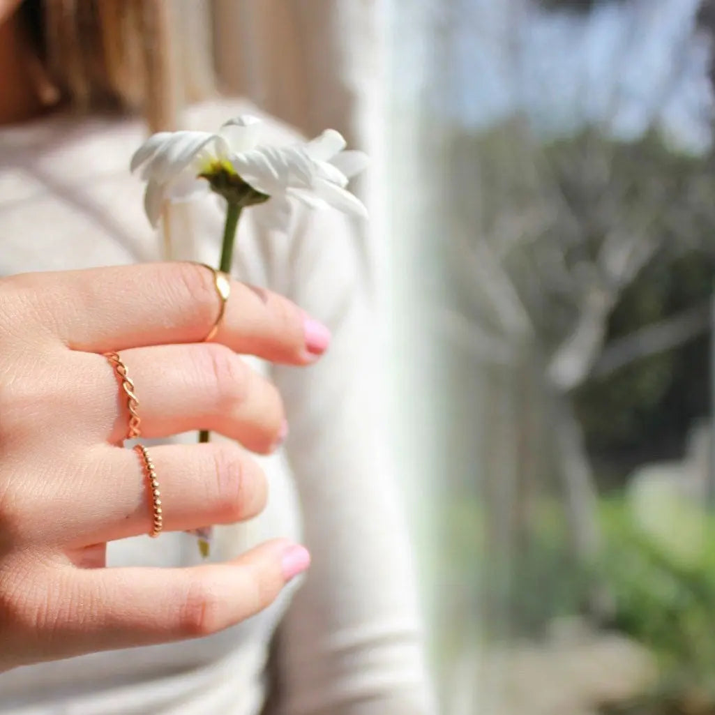 Minimalist Gold Ring , Solid Gold Ring , Gold Ring , Cool Ring , Gift Idea ,