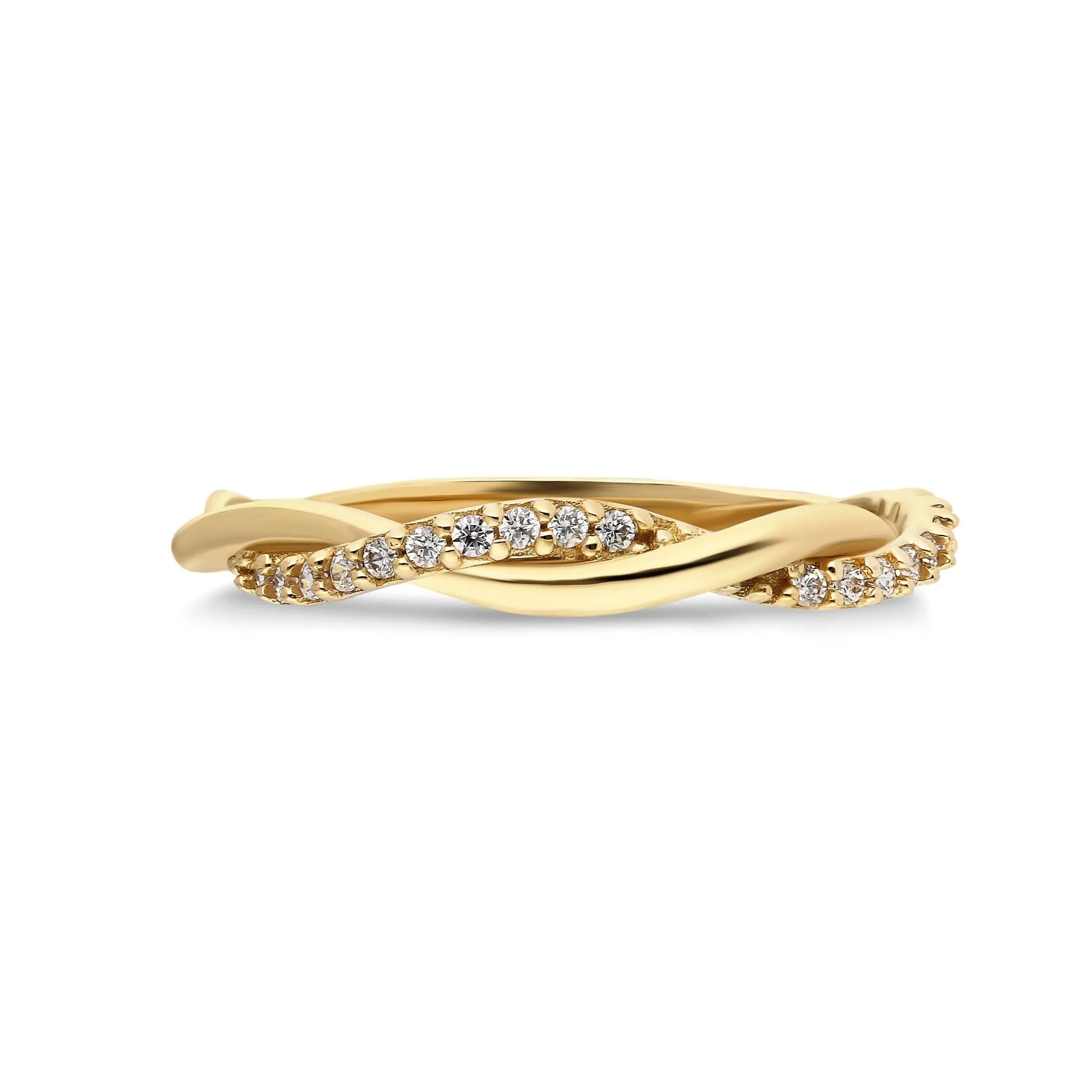 Gold Diamond Twist Ring , Diamond Eternity Ring , Twist Diamond Wedding Band , Twist Gold Ring , Twist Diamond Ring