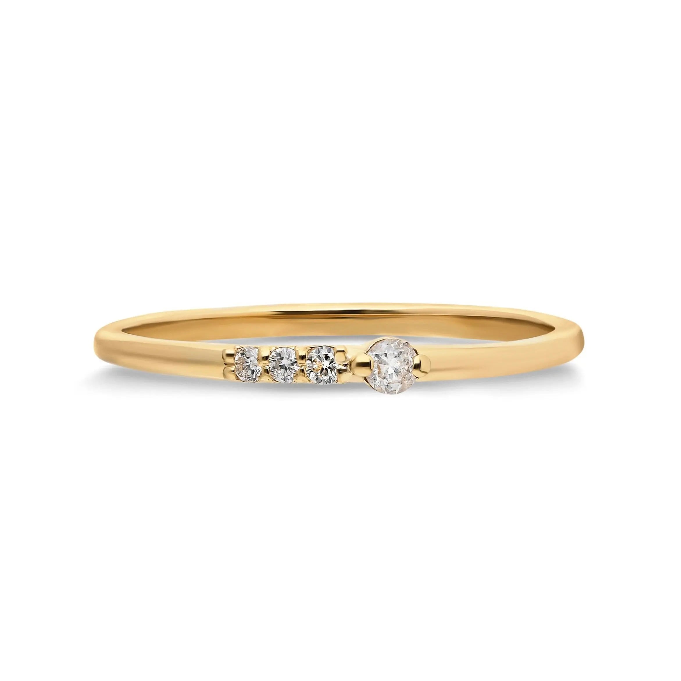 Dainty Diamond Ring , Diamond Ring , Solid Gold Ring , Delicate Ring , Minimal Diamond Ring , Gift For Her , Gold Ring