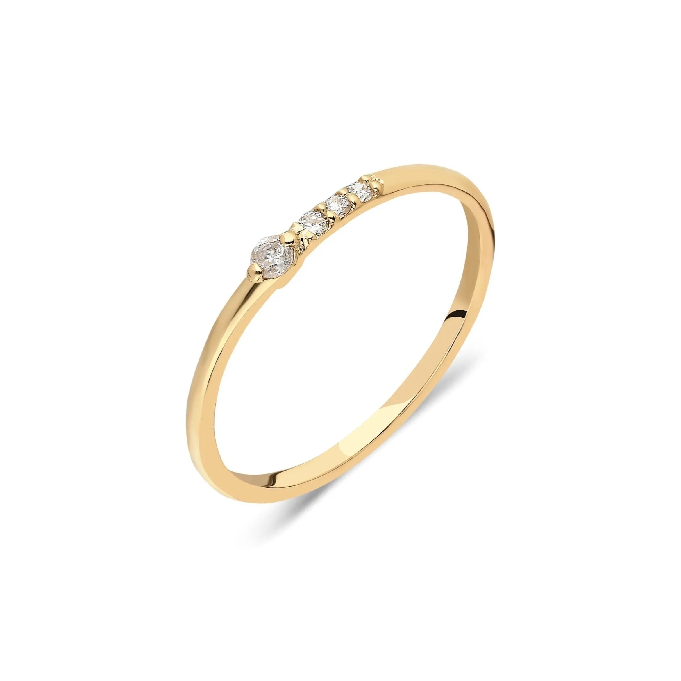Dainty Diamond Ring , Diamond Ring , Solid Gold Ring , Delicate Ring , Minimal Diamond Ring , Gift For Her , Gold Ring