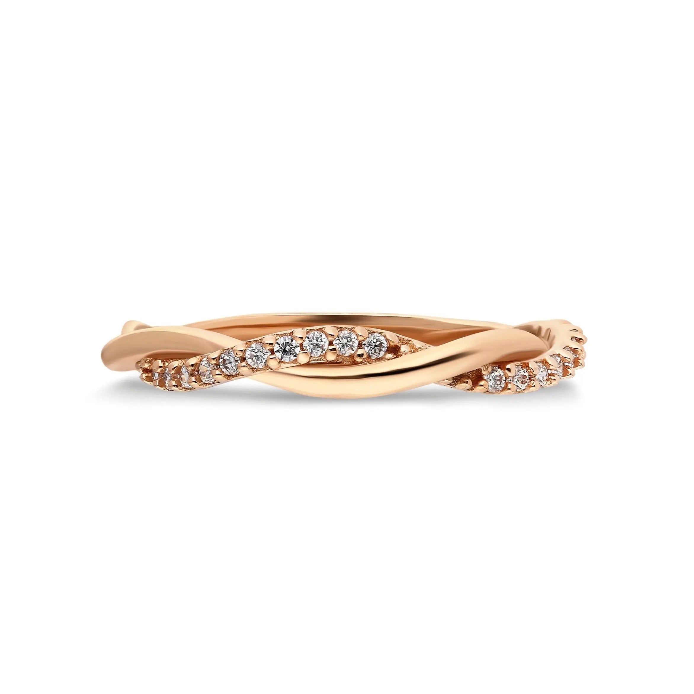 Gold Diamond Twist Ring , Diamond Eternity Ring , Twist Diamond Wedding Band , Twist Gold Ring , Twist Diamond Ring