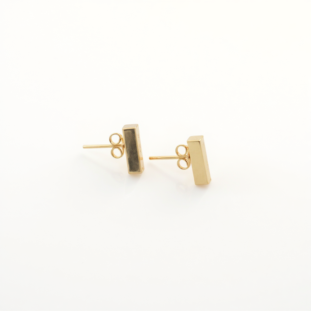 Dainty Bar Earrings In 14k Gold