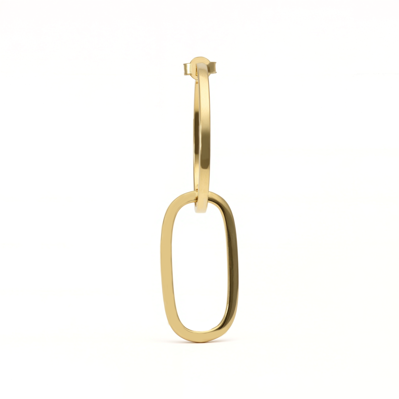Double Oval Hoop Earrings In 14k Gold