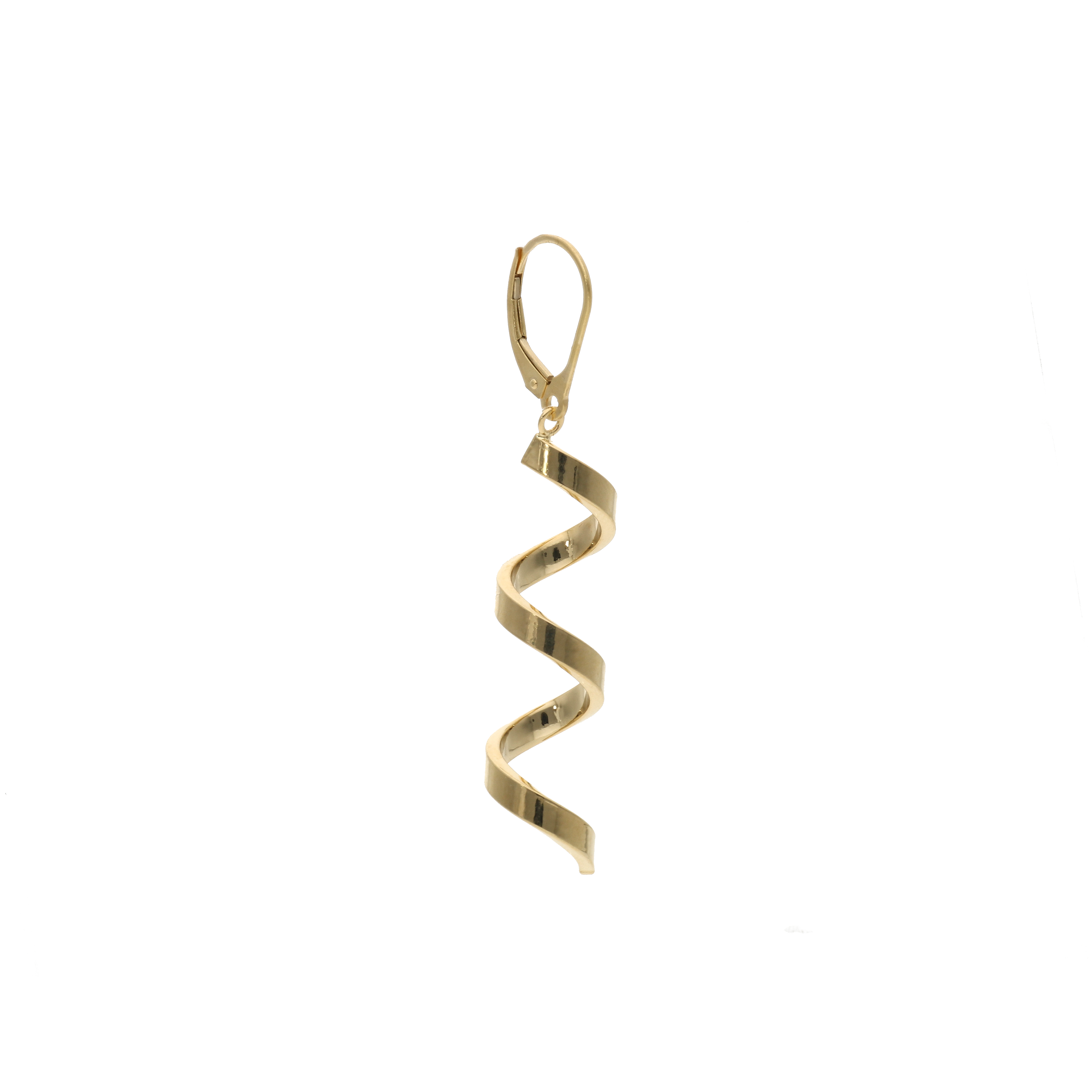 Spiral Drop 14k Gold Earrings