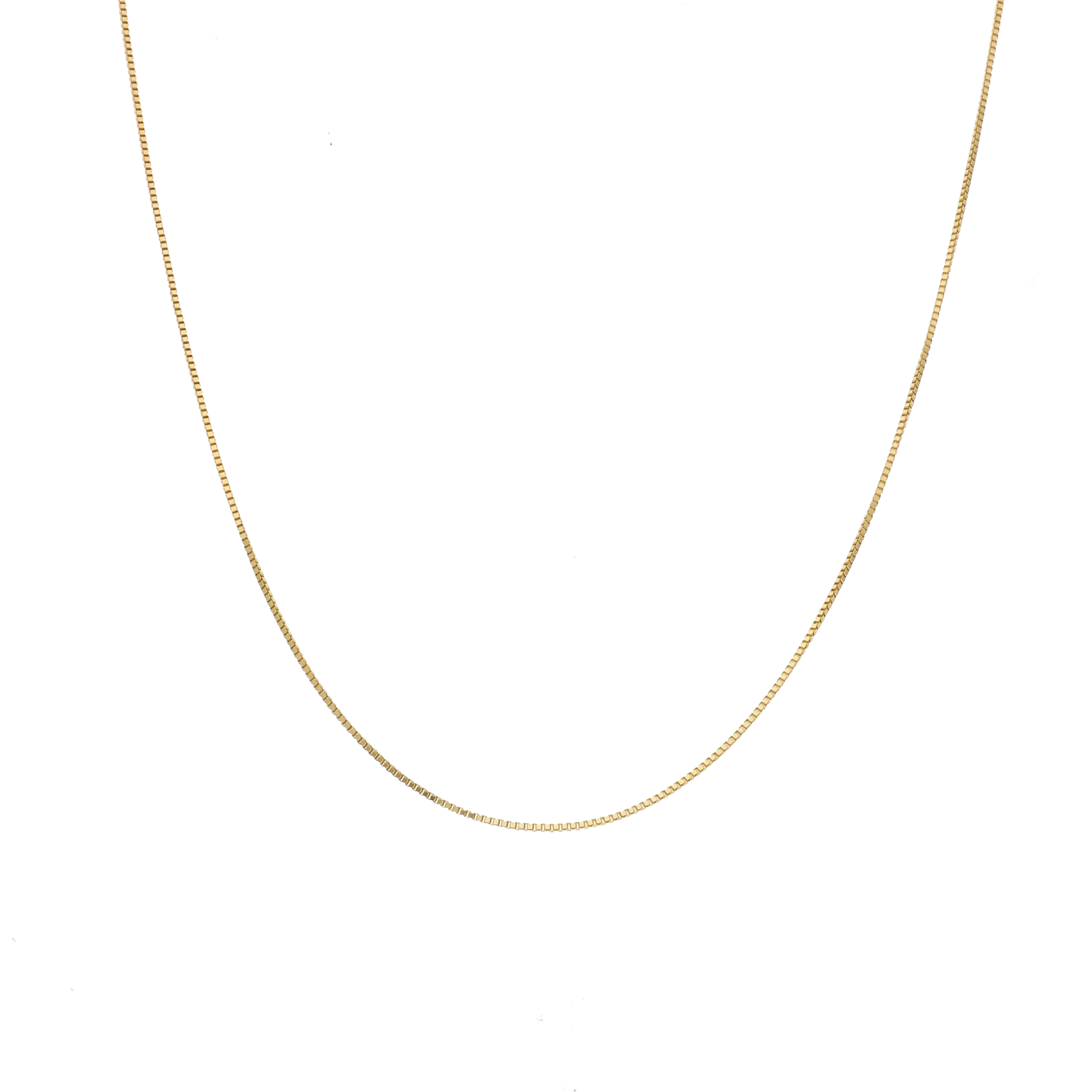 Halskette aus massivem Gold – 14 Karat Goldkette – Dünne Boxkette – Zarte Goldkette – 14 Karat Minimalistische Goldkette