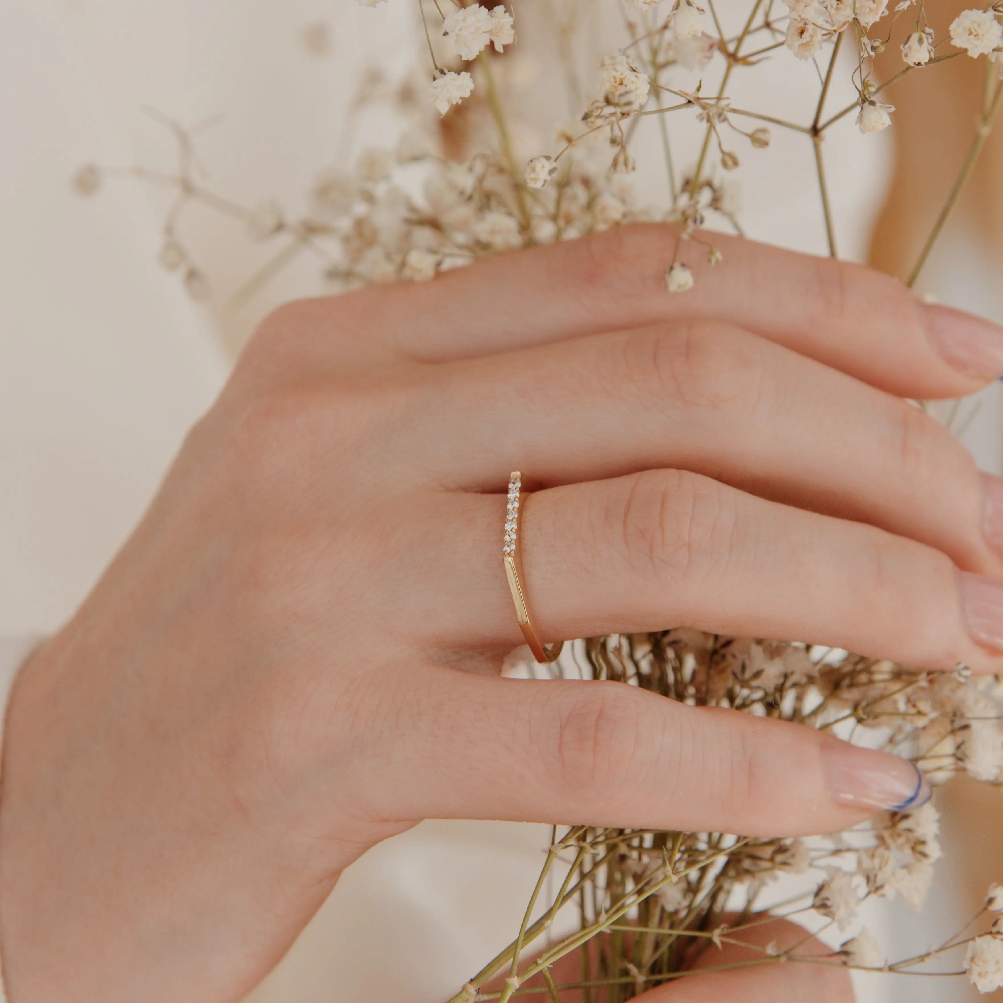 Stackable Hexagon Ring With Diamond Orizzo fine jewelry