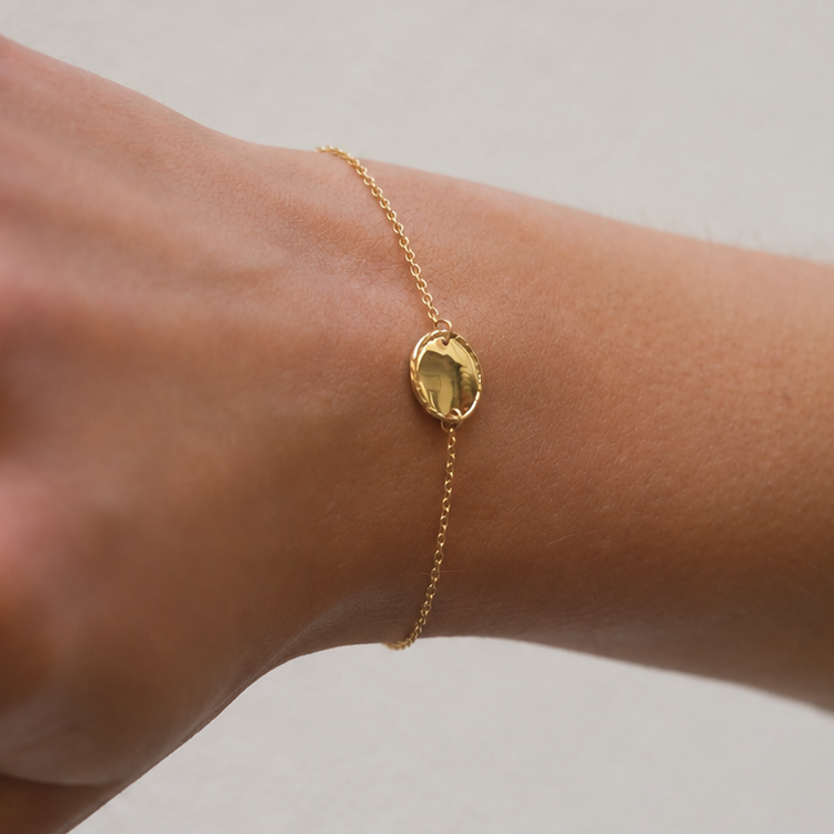 Textured Disc Bracelet
