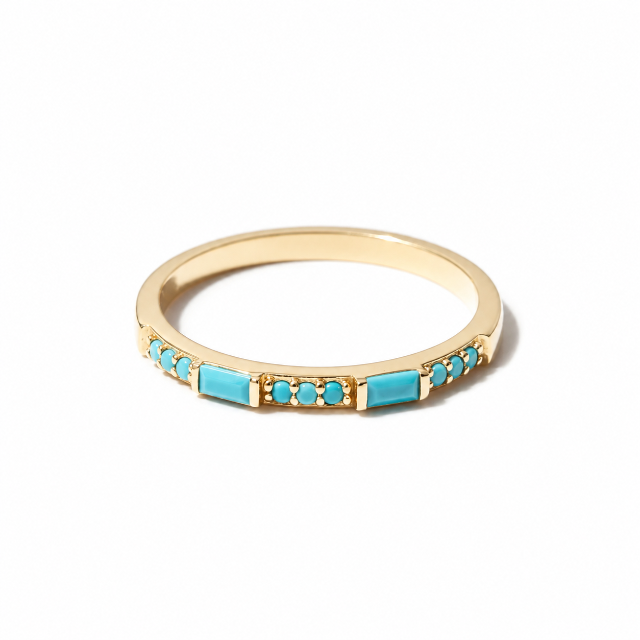 Baguette Turquoise Stackable Ring