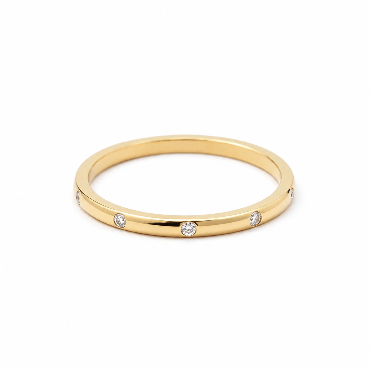 Flush Set Diamond Wedding Band