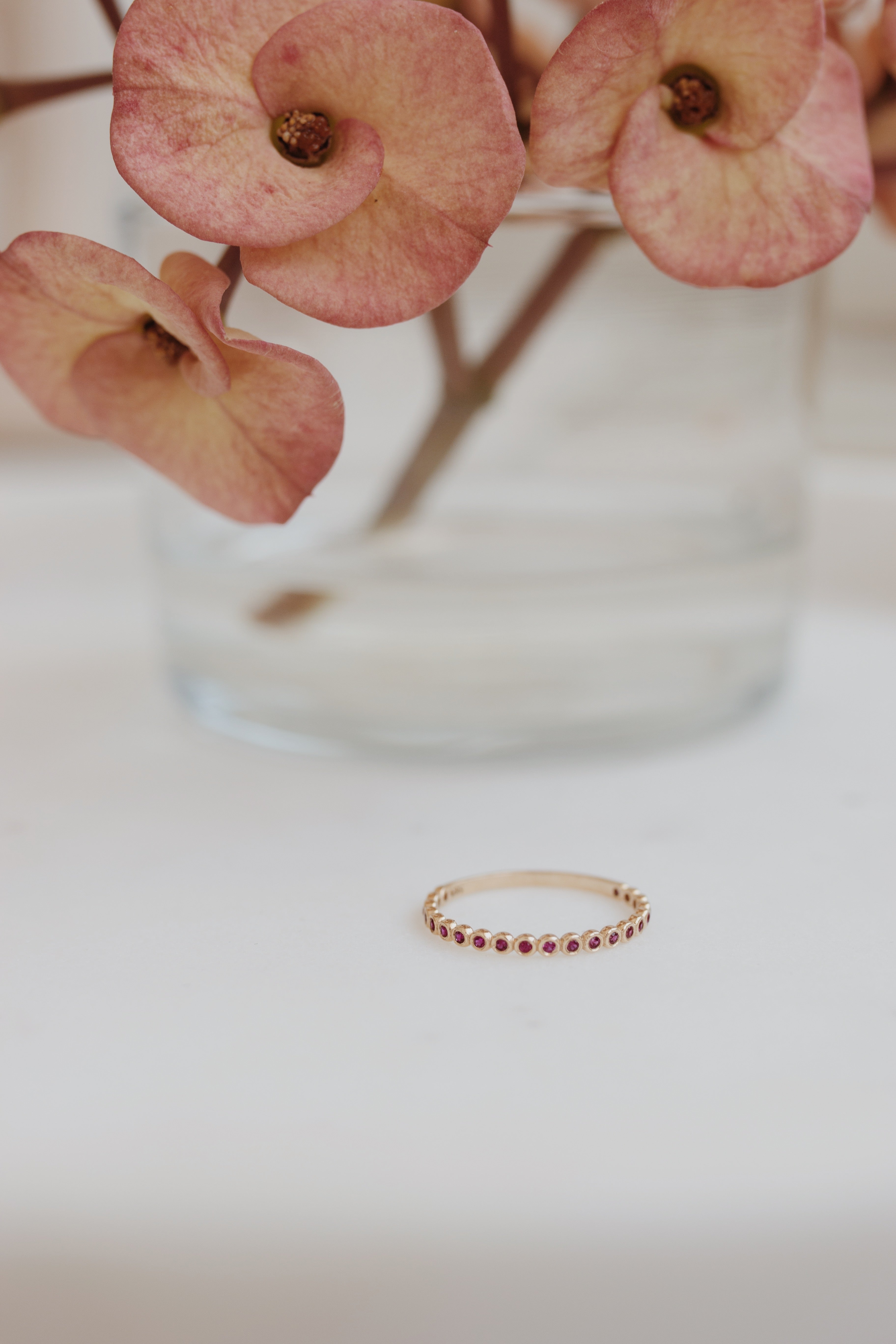 Bezel Set Ruby Stacking Ring Orizzo fine jewelry