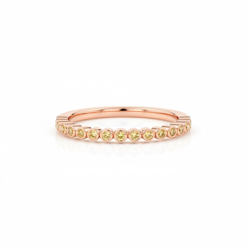 Fassring Gelber Saphir Stapelring – Alliance Band