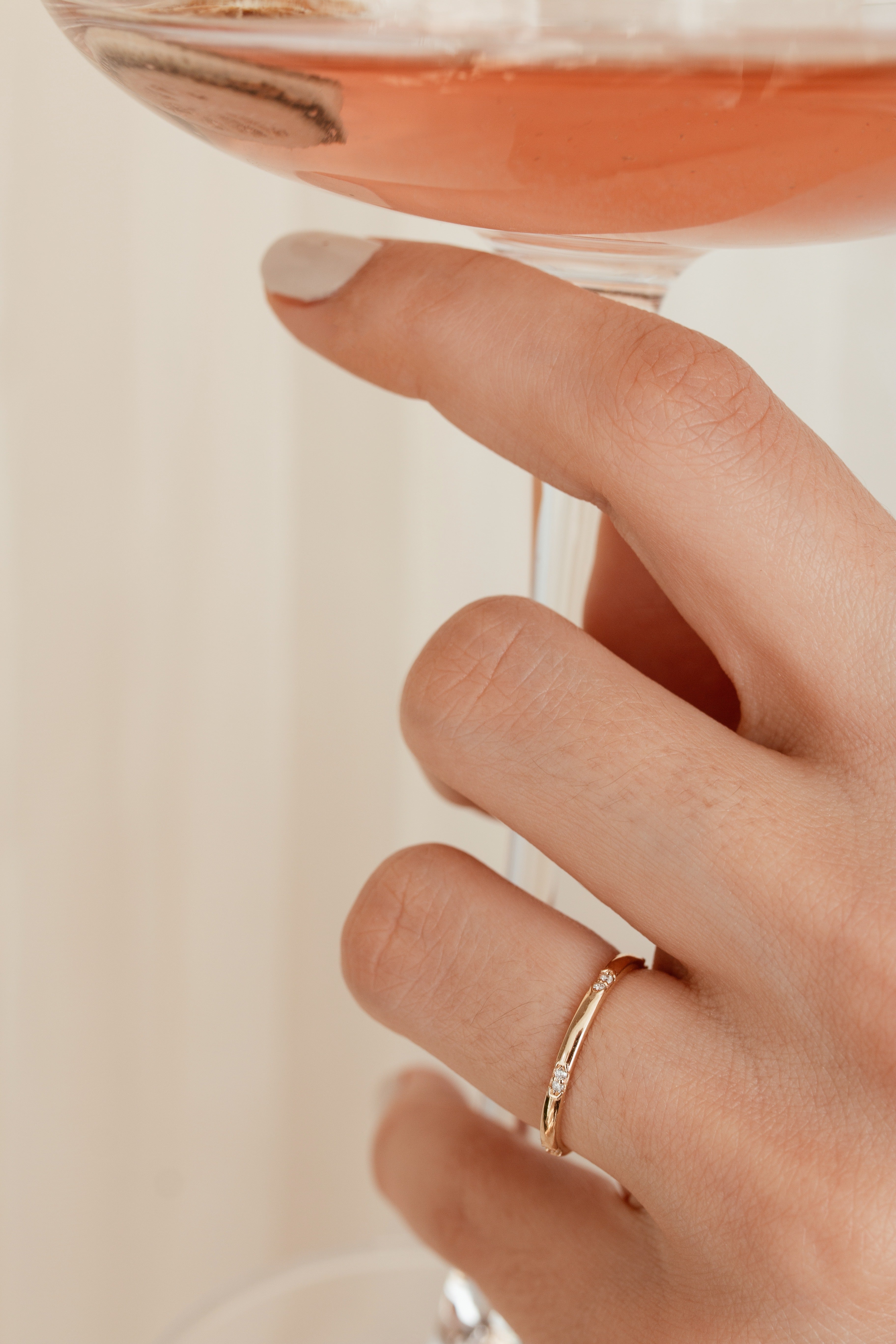 Duo Diamond Wedding Band In 14k Gold Orizzo fine jewelry