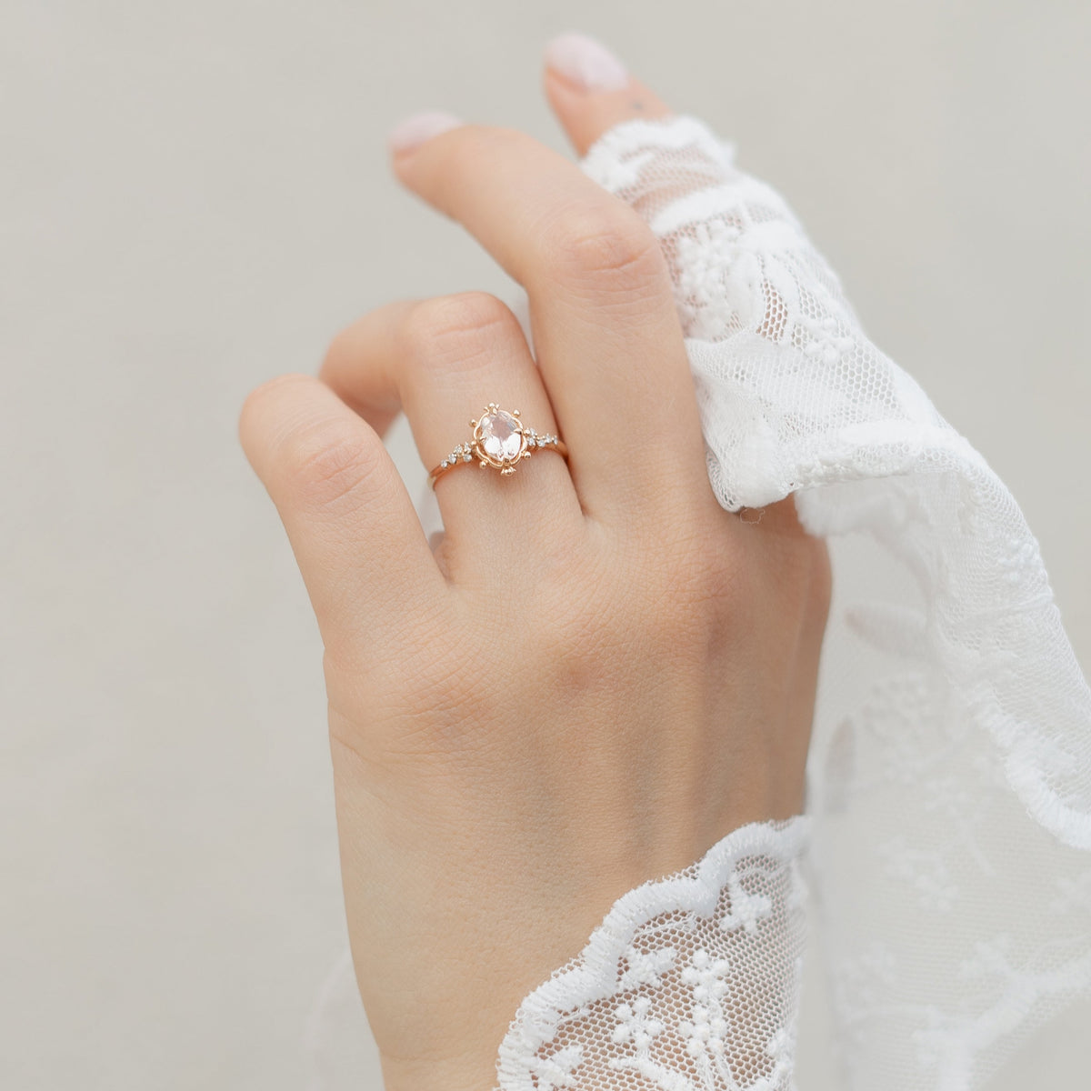 Half Tour Diamond Engagement Ring