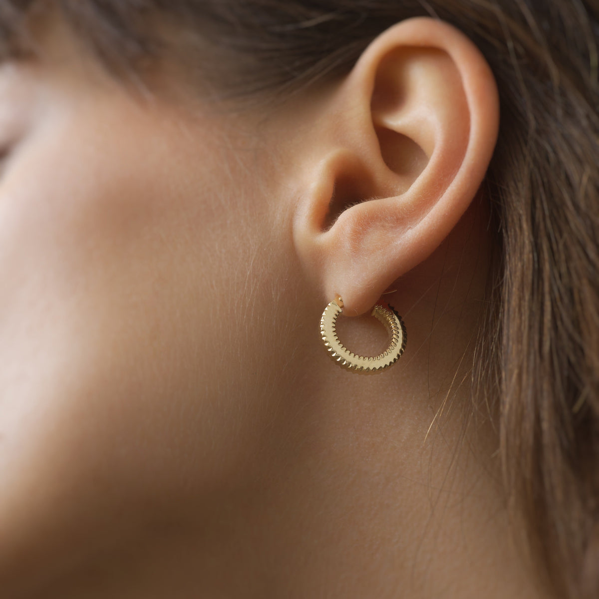 Textured Hoop Earrings