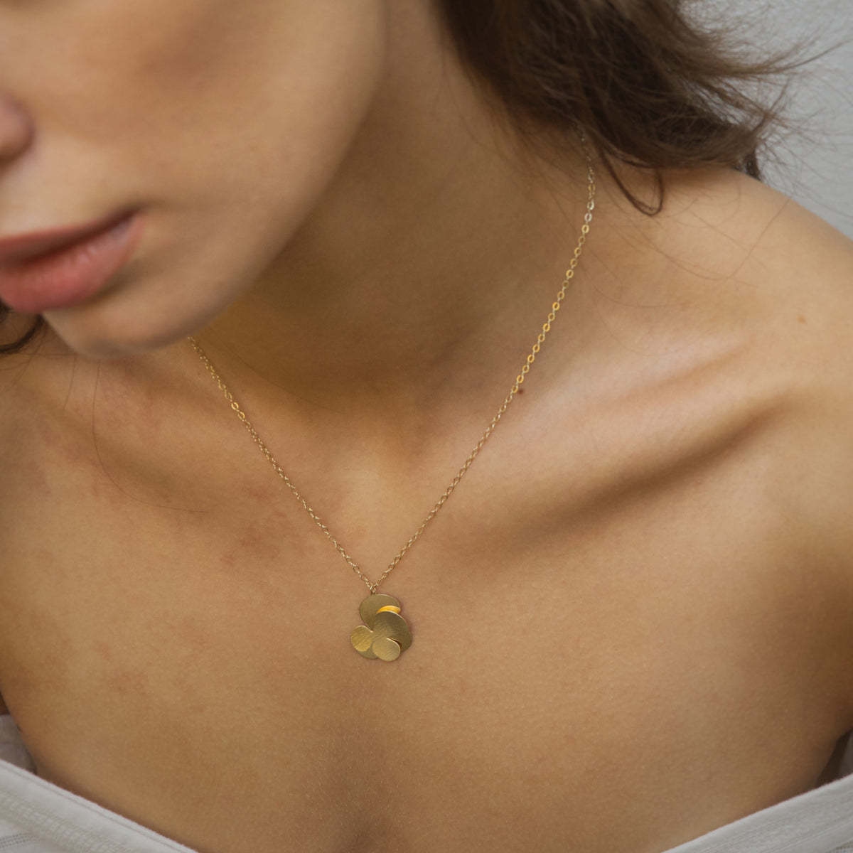 Abstract Disc Necklace