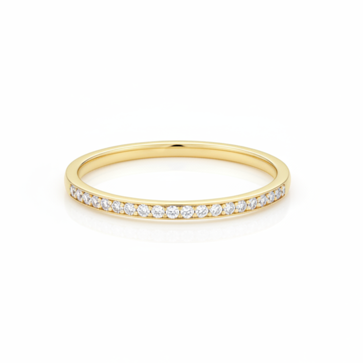 Halb-Alliance Diamant Ehering