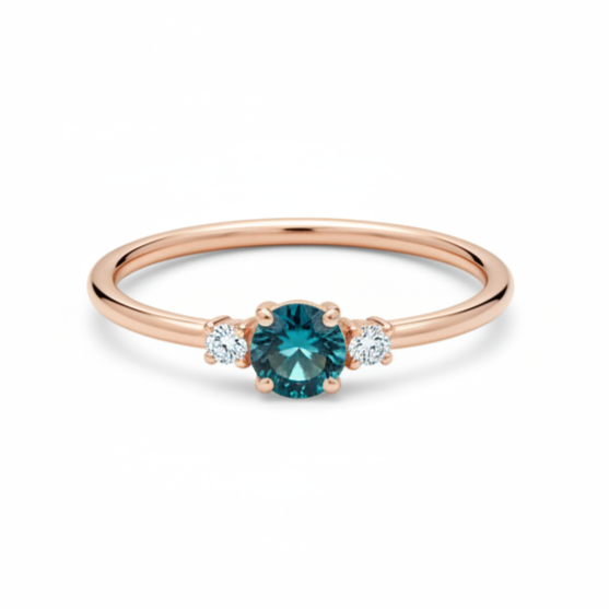 London Blue Topaz & Diamond  – Trinity