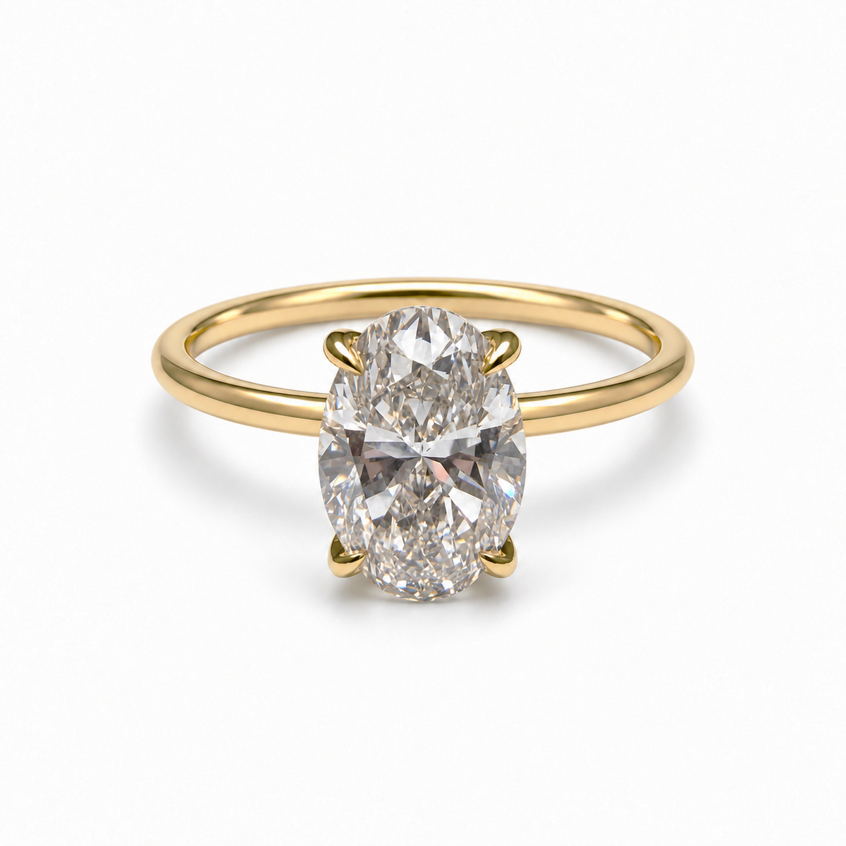 Oval Diamond Engagement Ring 2.06 ct - Lab Grown